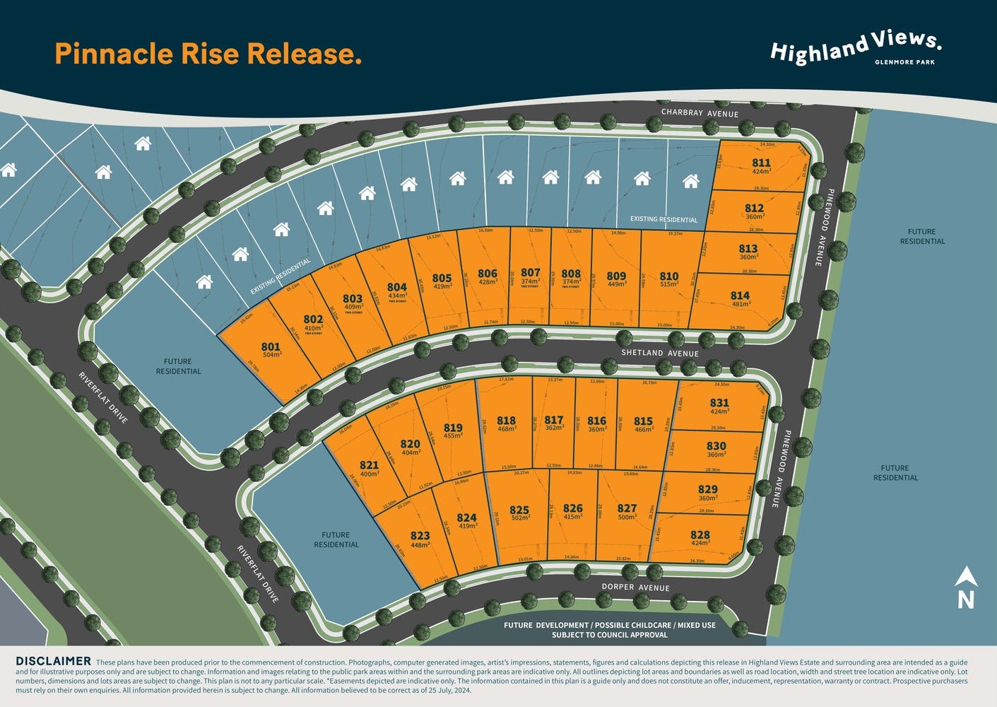 Highland Views Estate - Glenmore Park Release Map