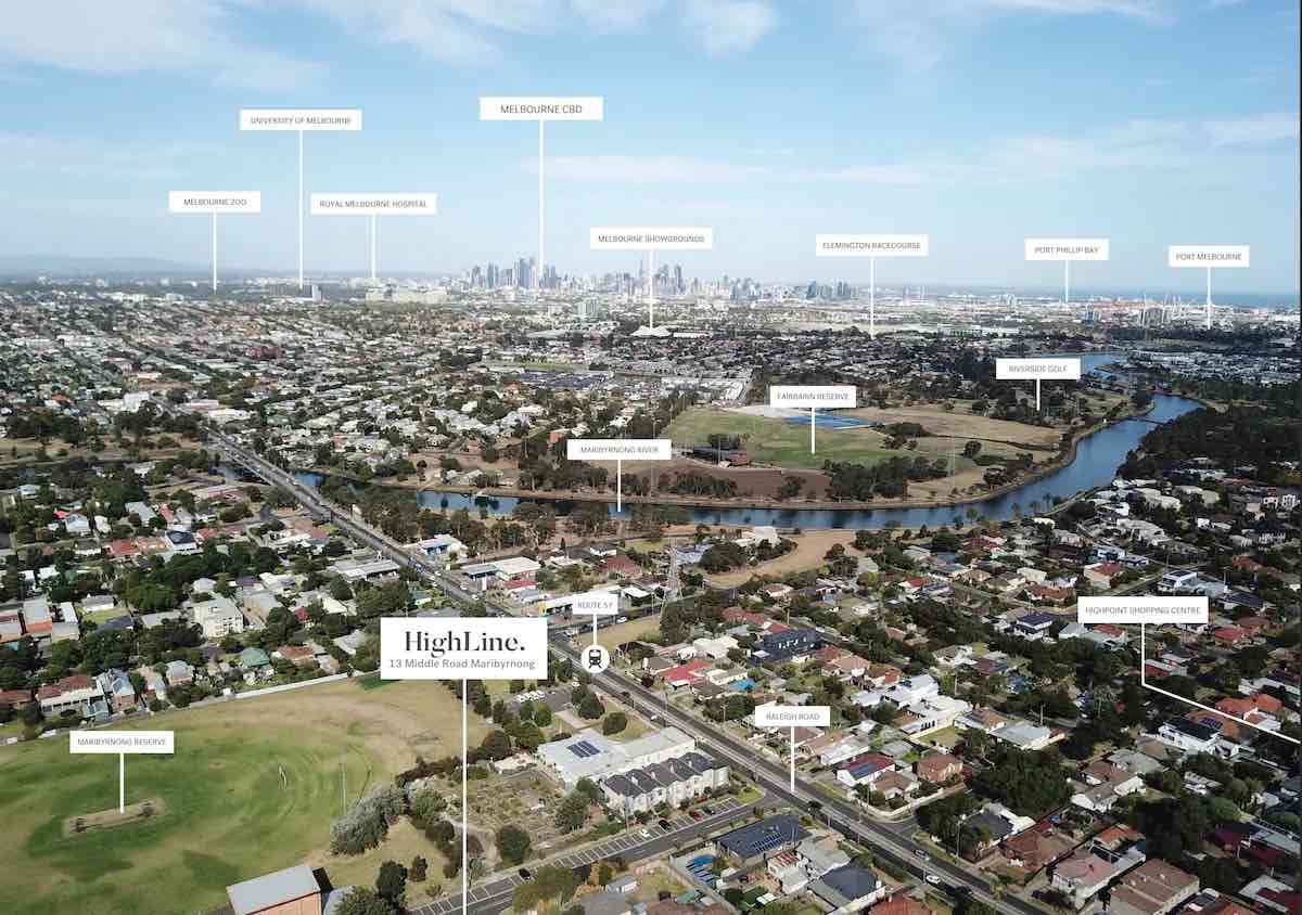 Highline Estate - Maribyrnong Aerial