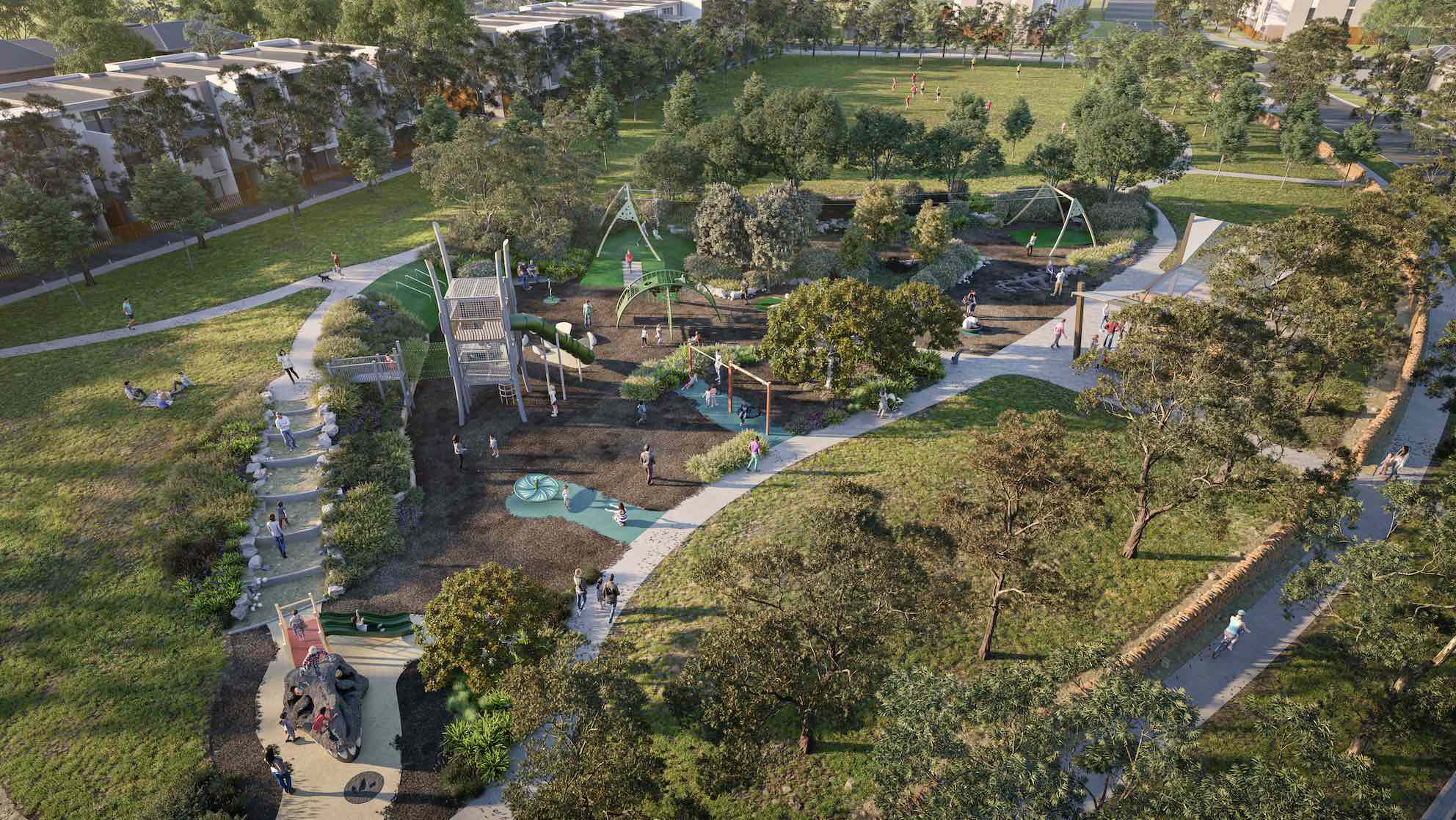 Highline Reserve Townhouses at Grandview - Mount Cottrell Aerial