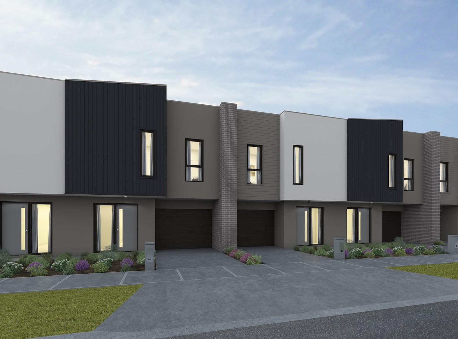 Highline Reserve Townhouses at Grandview - Mount Cottrell Facade