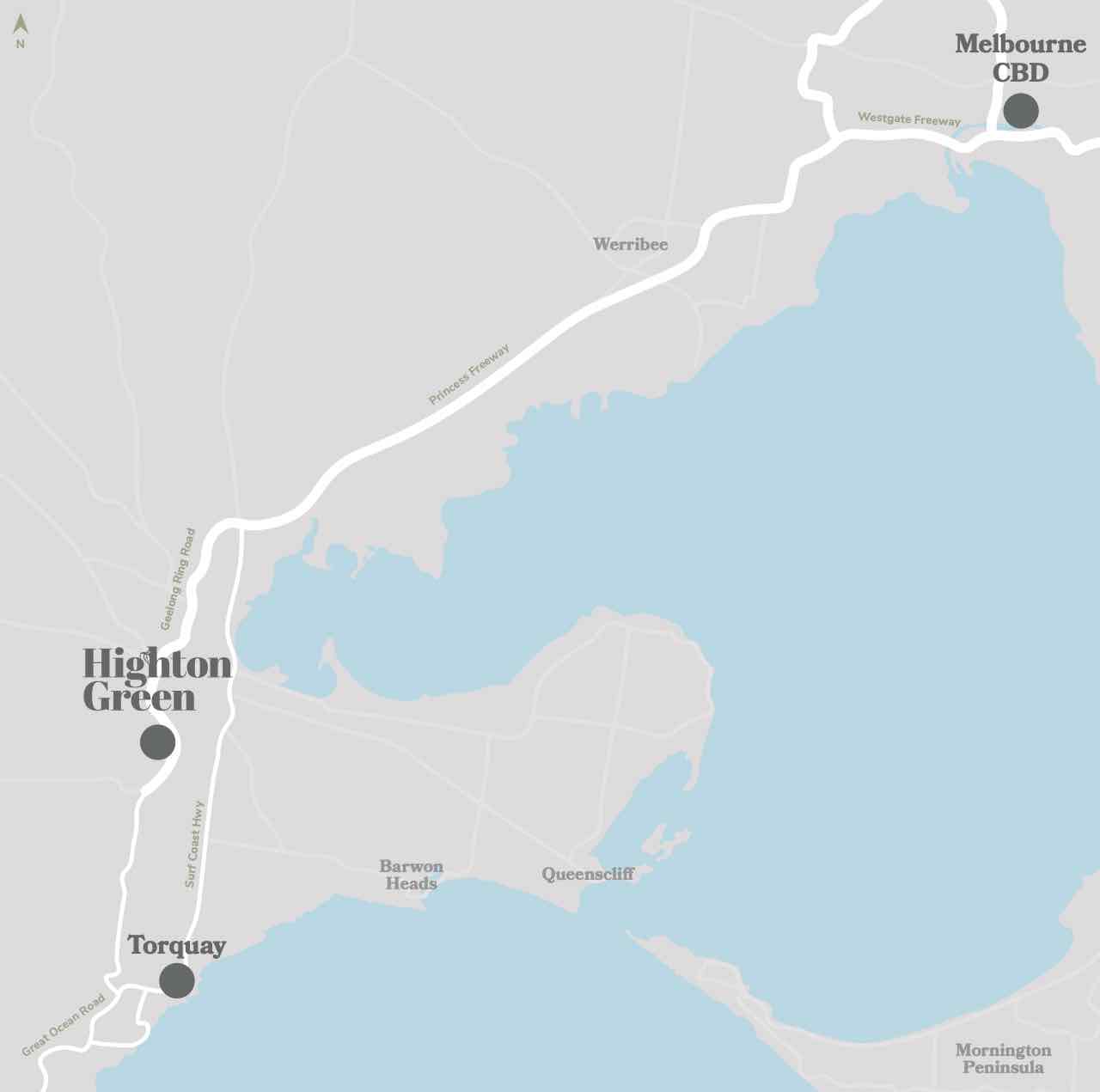 Highton Green Estate - Highton Location map