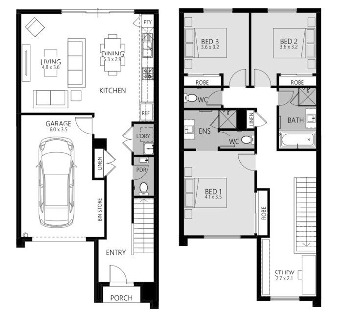 Homebuyers Centre Townhomes at Azure- Arcadia - Officer Floorplan