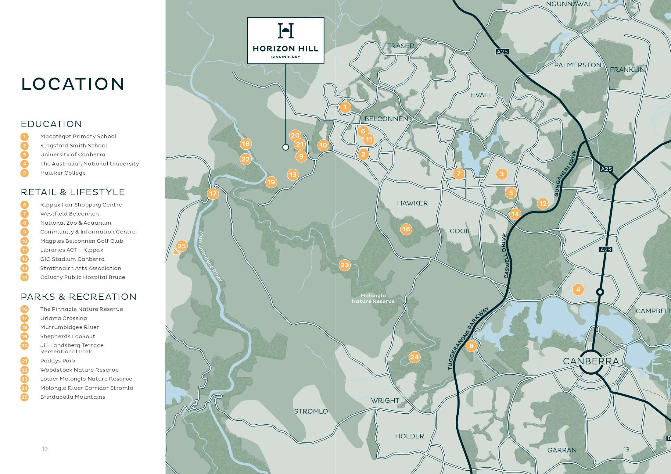 Horizon Hill Estate - Strathnairn Location Map