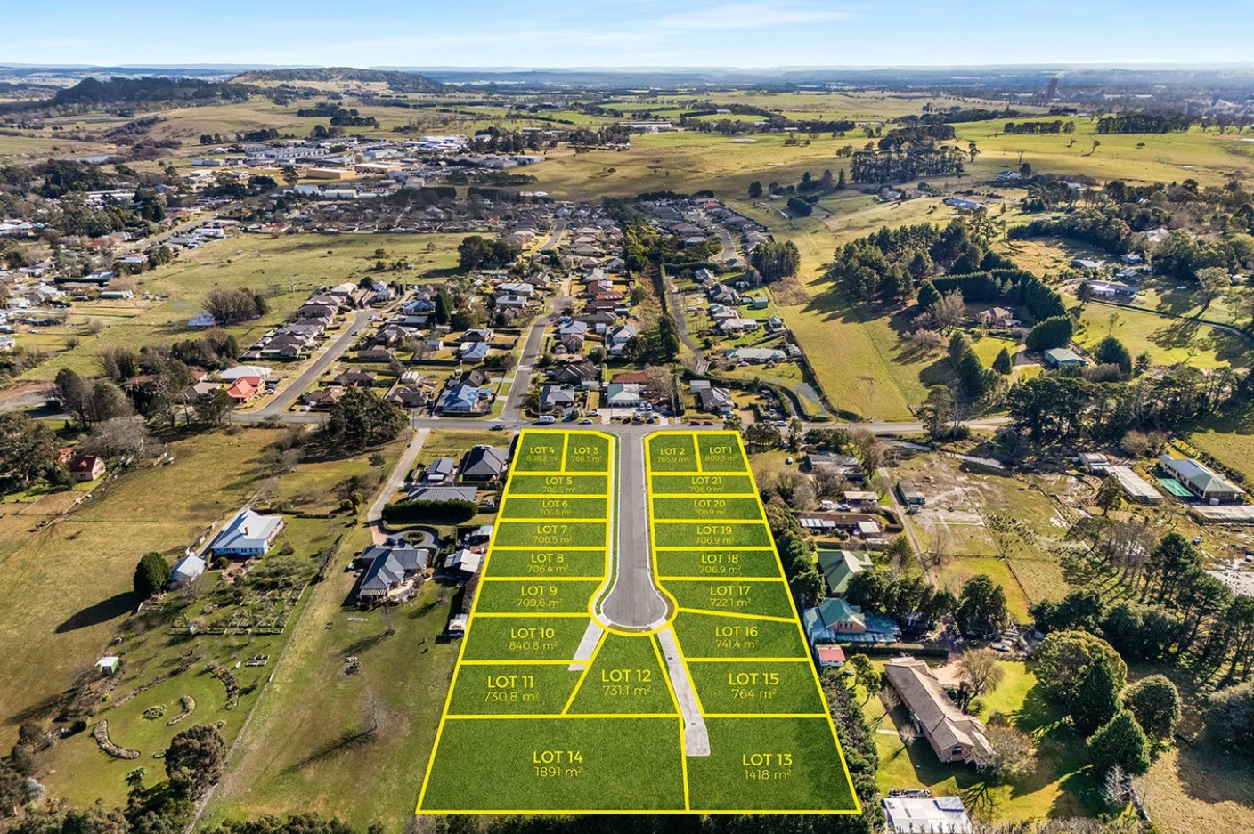Horseshoe Lane - Moss Vale Aerial