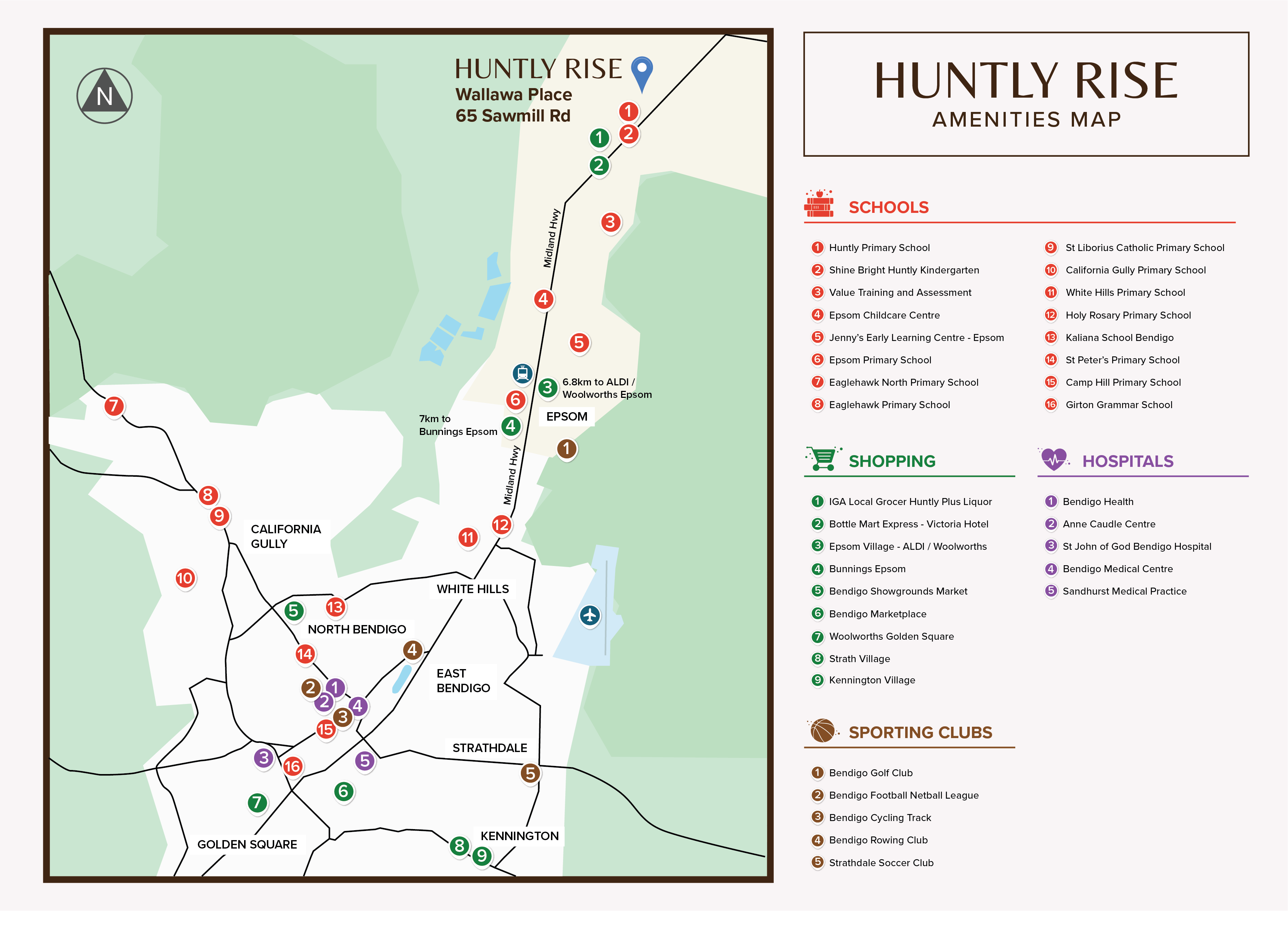 Huntly Rise Estate - Huntly Location Map