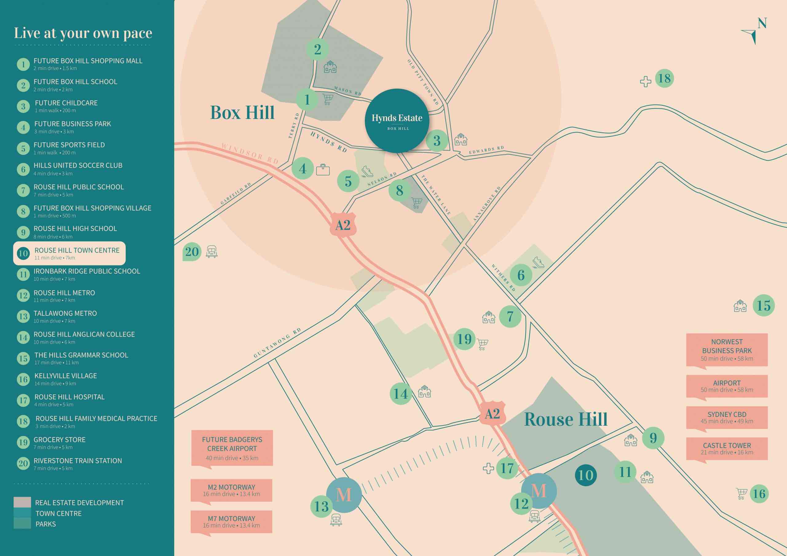 Hynds Estate - Box Hill Location map