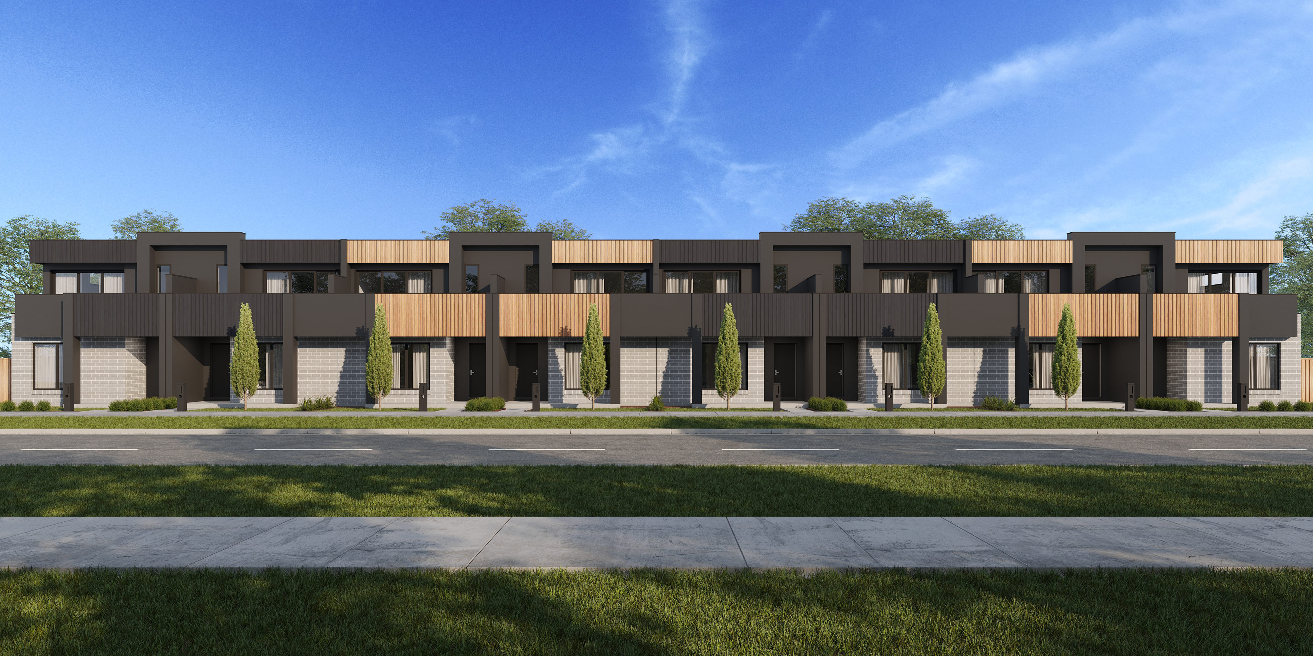 Icona Rise Townhomes at Westwood Place - Fraser Rise Render