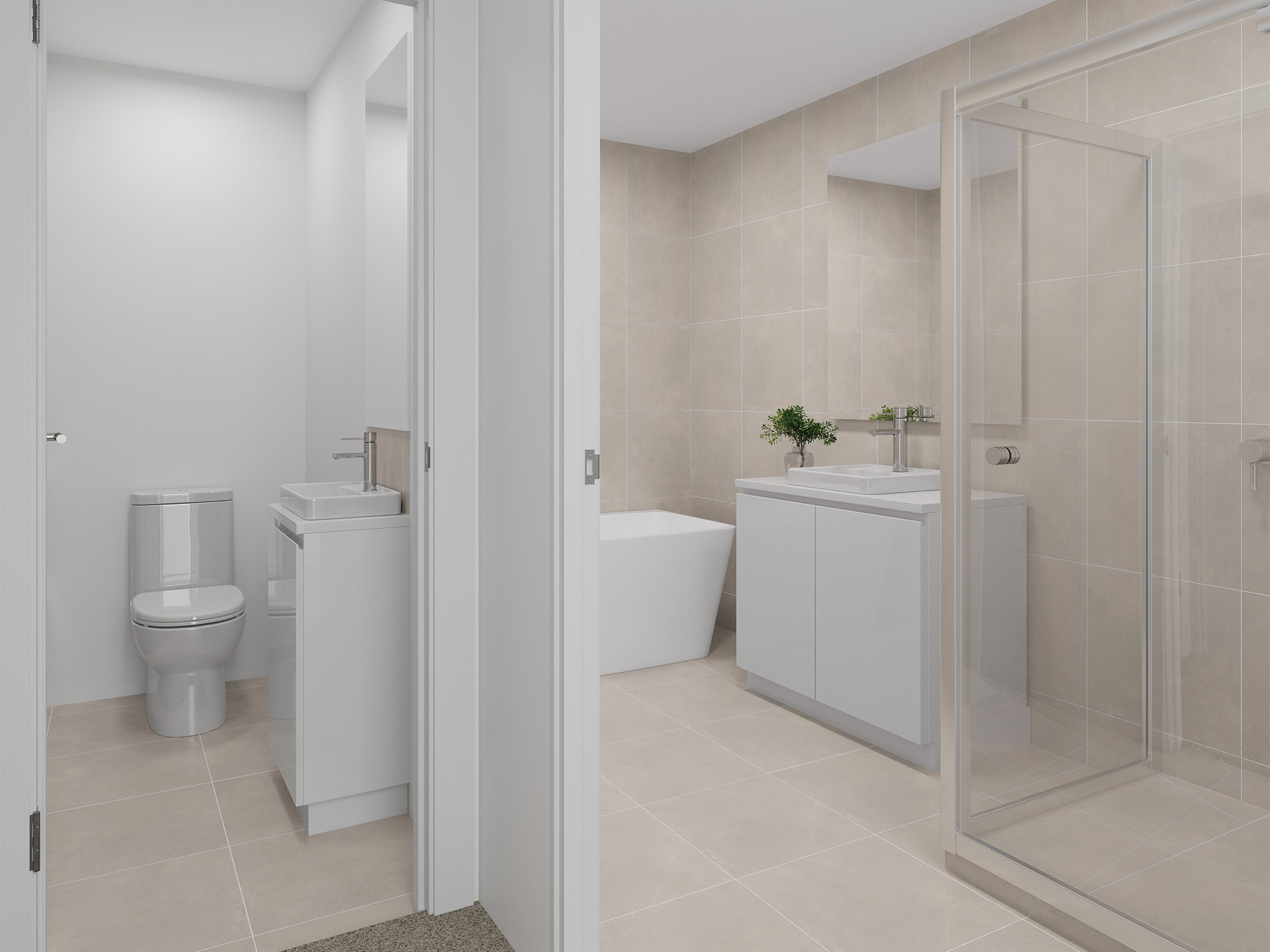 Icona Way Townhomes at Everley - Sunbury Bathroom