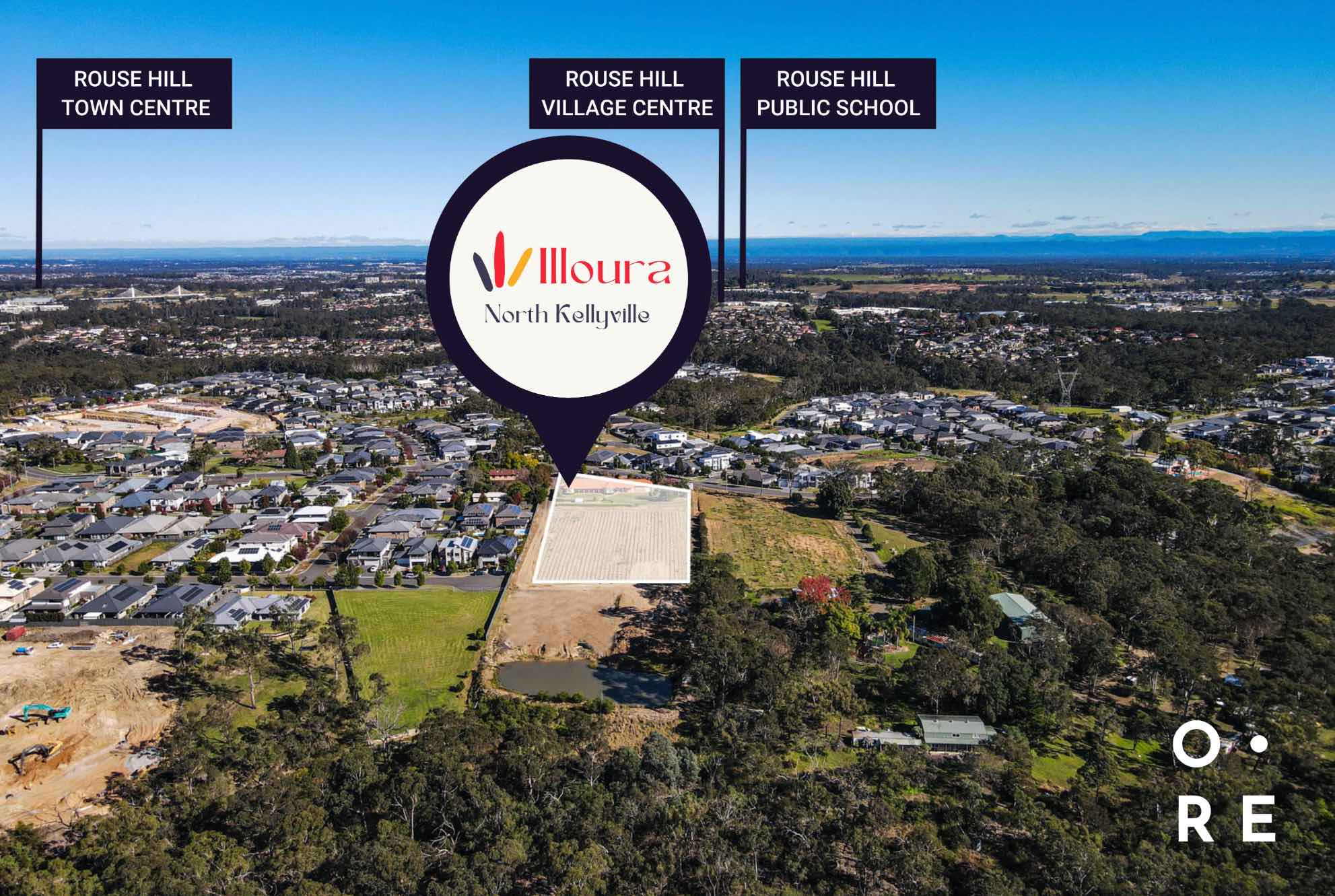 Illoura Estate - North Kellyville Aerial 3 Location Map