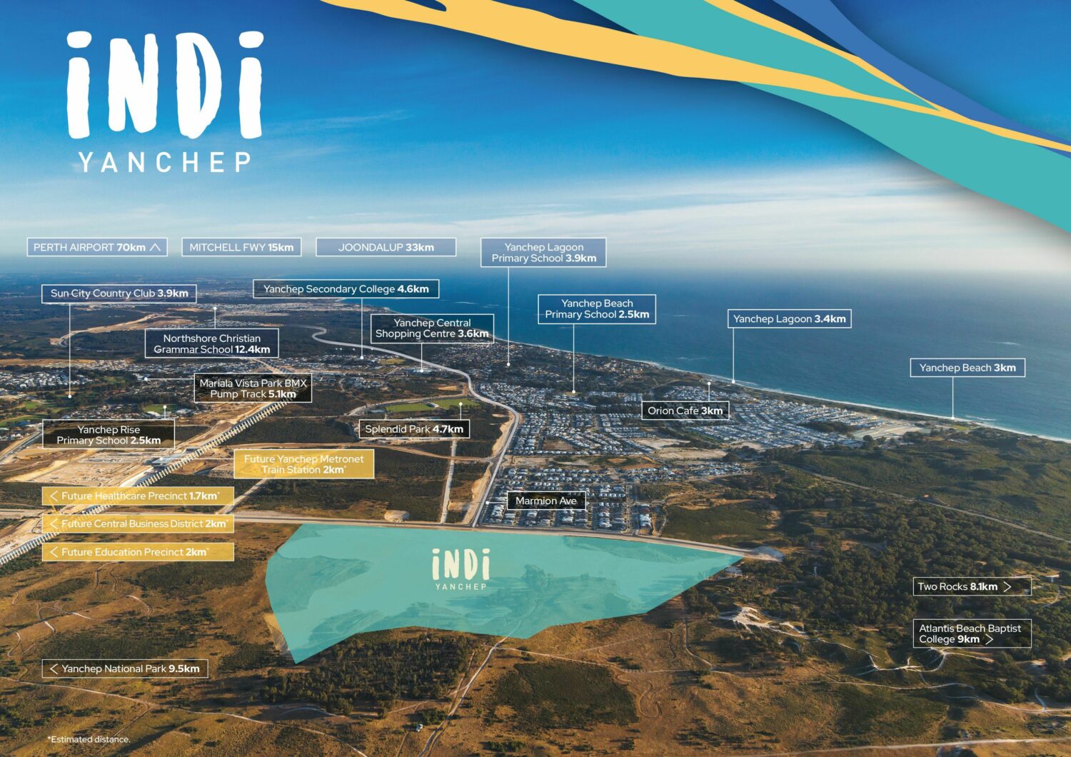 Indi Yanchep Estate - Yanchep Aerial