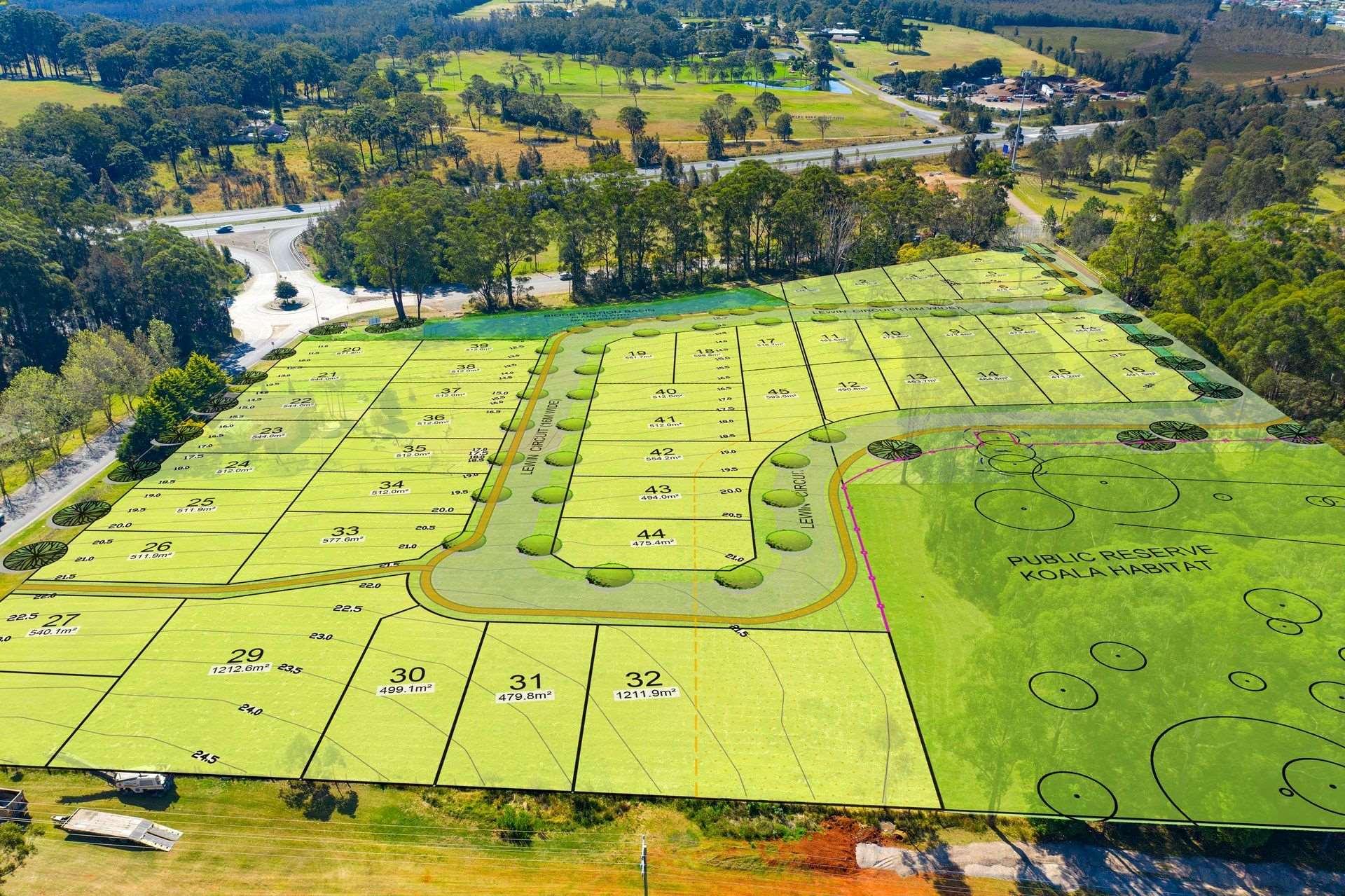 Innes Park Estate - Port Macquarie Aerial