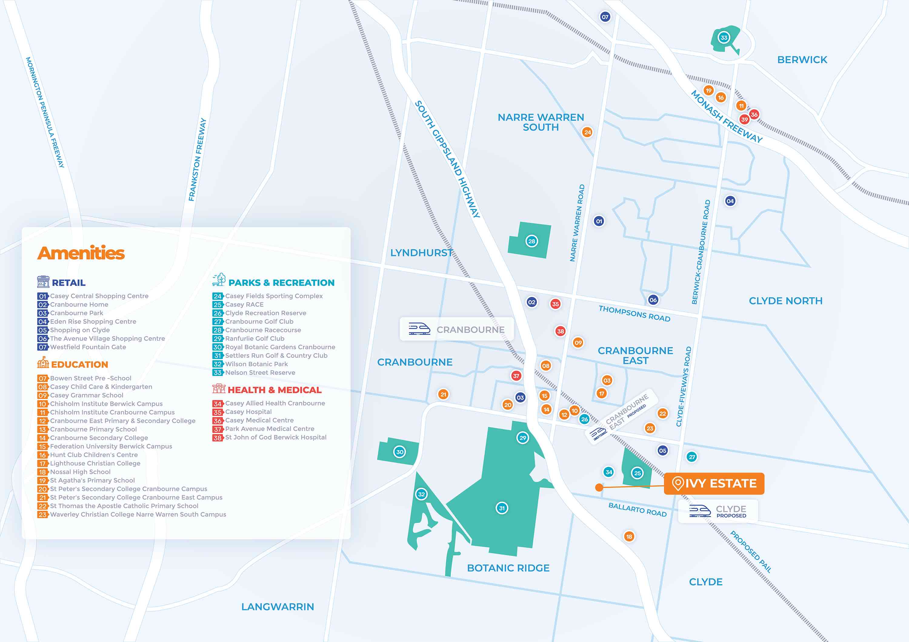 Ivy Estate - Cranbourne East Location map