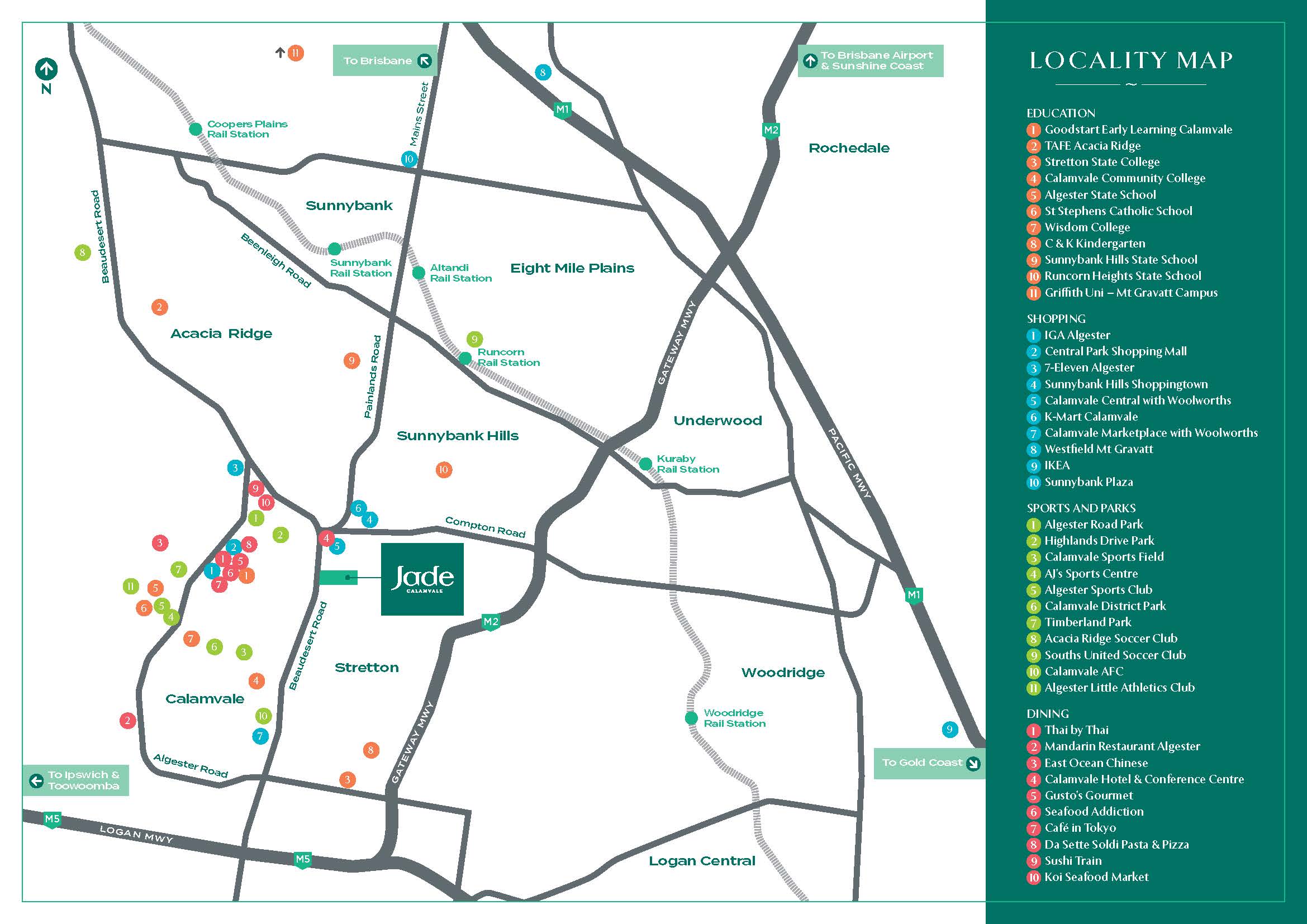 Jade Estate - Calamvale Location Map