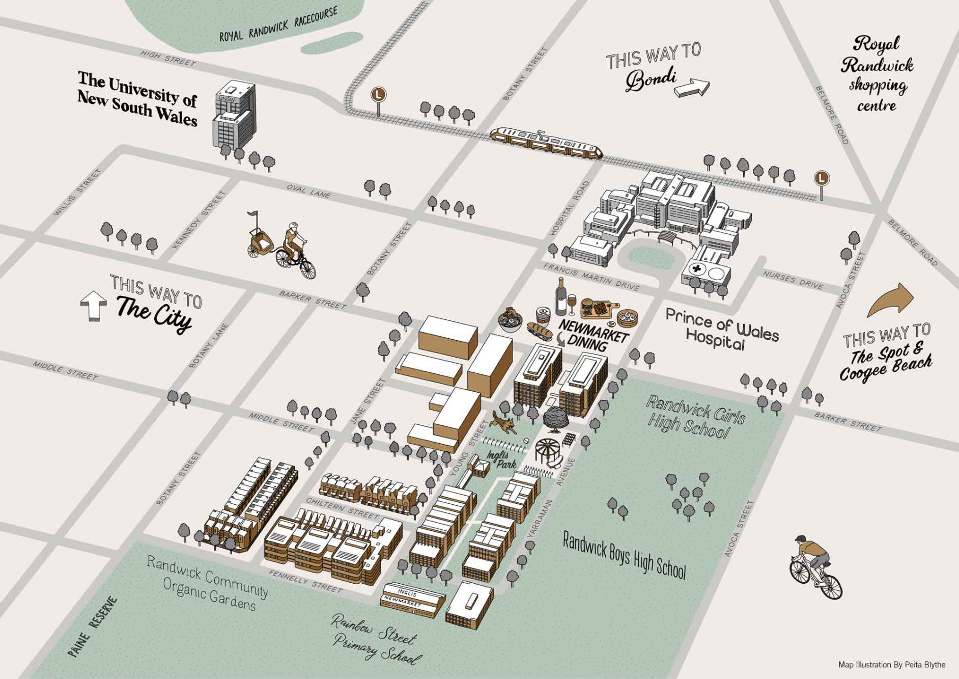 Jane St Terraces in Newmarket Estate - Randwick Location map