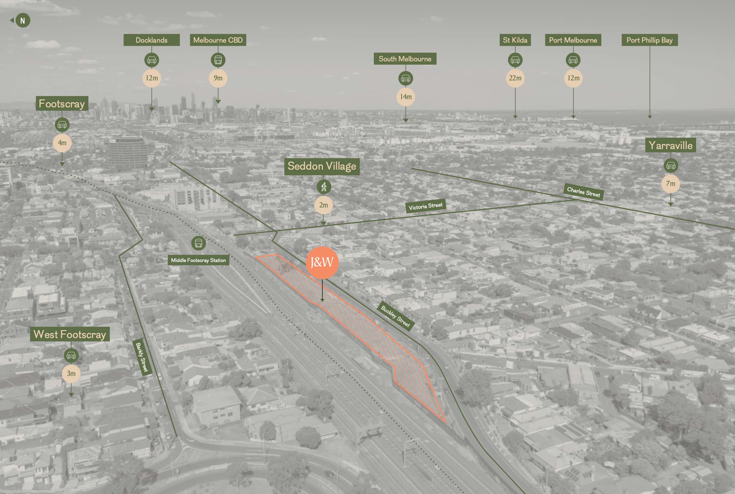 John & Windsor Estate - Footscray Aerial