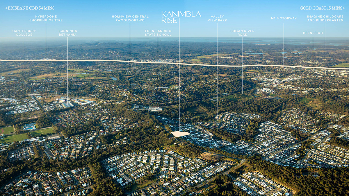 Kanimbla Rise Estate - Holmview Aerial