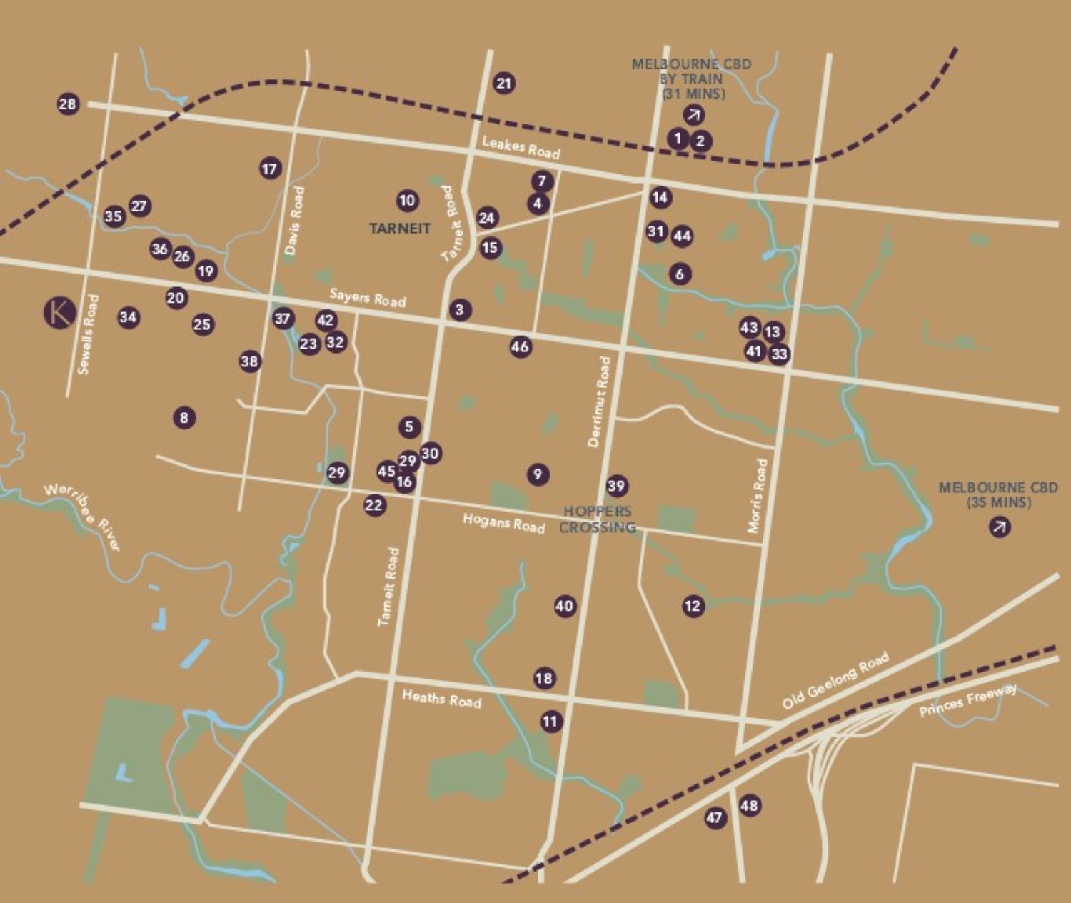 Kaylana Estate - Tarne Location Map