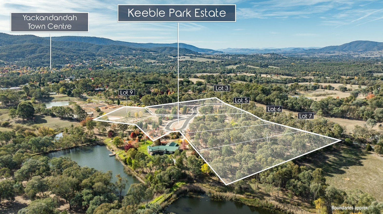 Keeble Park Estate - Yackandandah Aerial