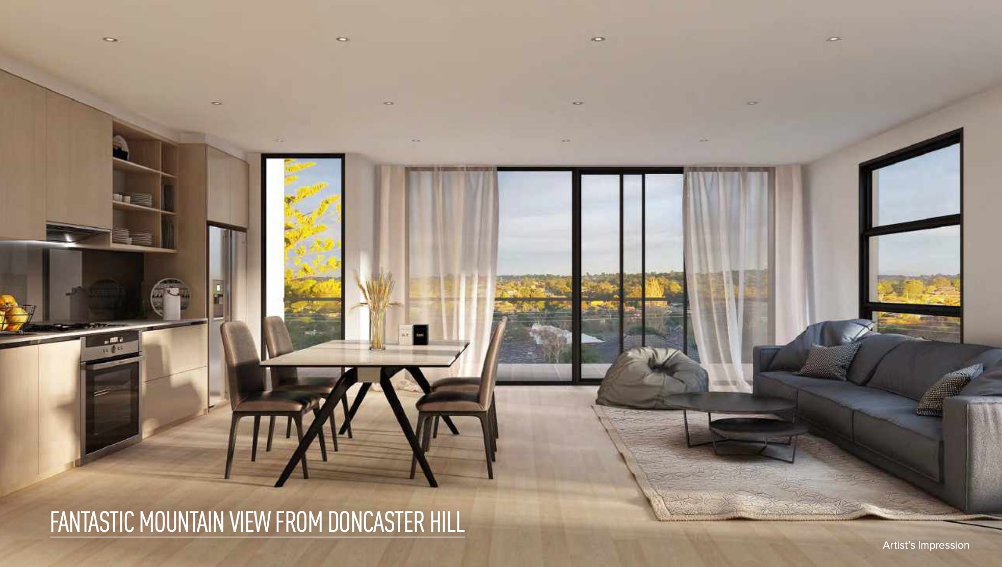 Kelly Residence - Doncaster Living area Render