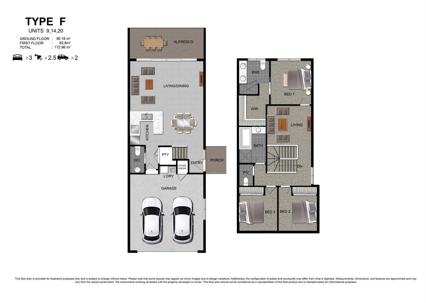 Kensington Terraces - Capalaba Floorplan