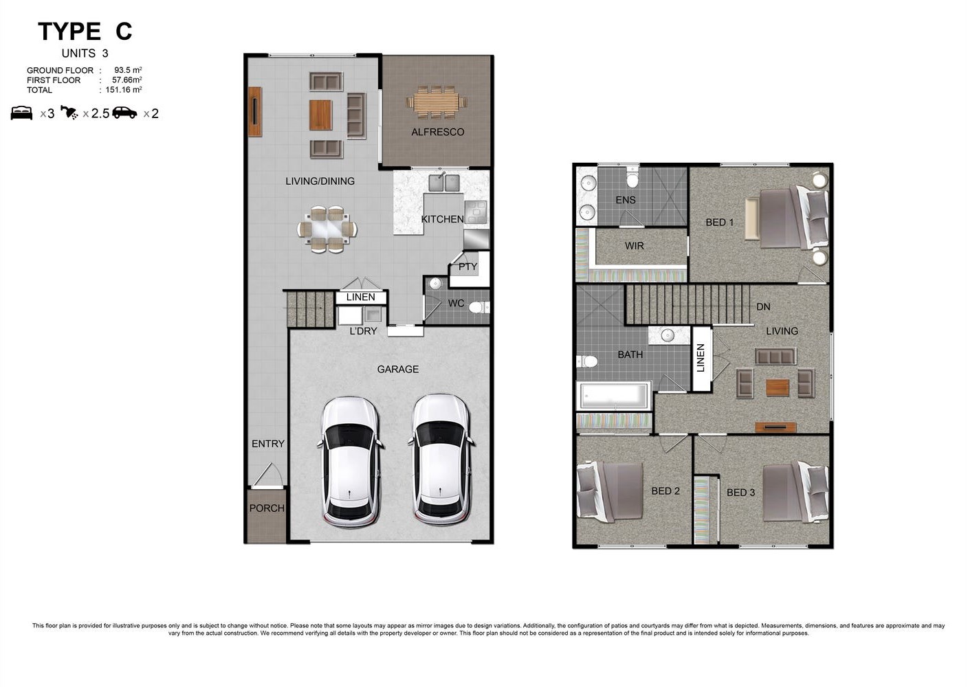 Kensington Terraces - Capalaba Floorplan