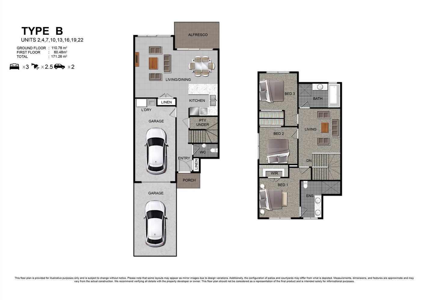 Kensington Terraces - Capalaba Floorplan