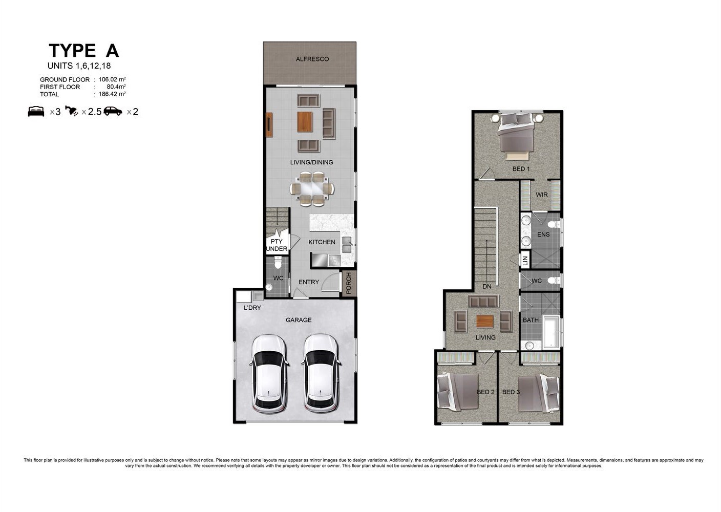 Kensington Terraces - Capalaba Floorplan
