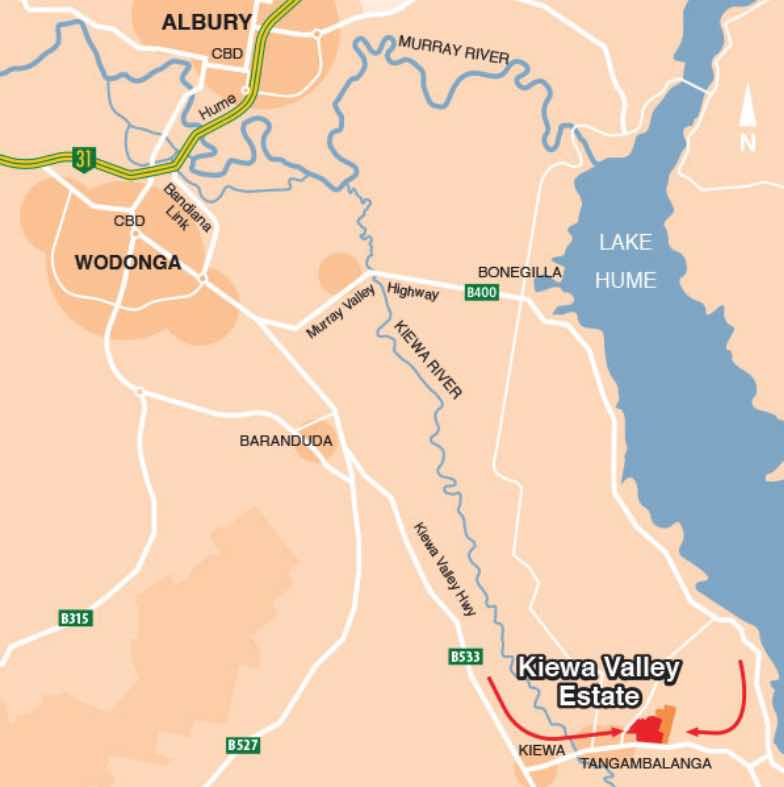 Kiewa Valley Estate - Tangambalanga Location map