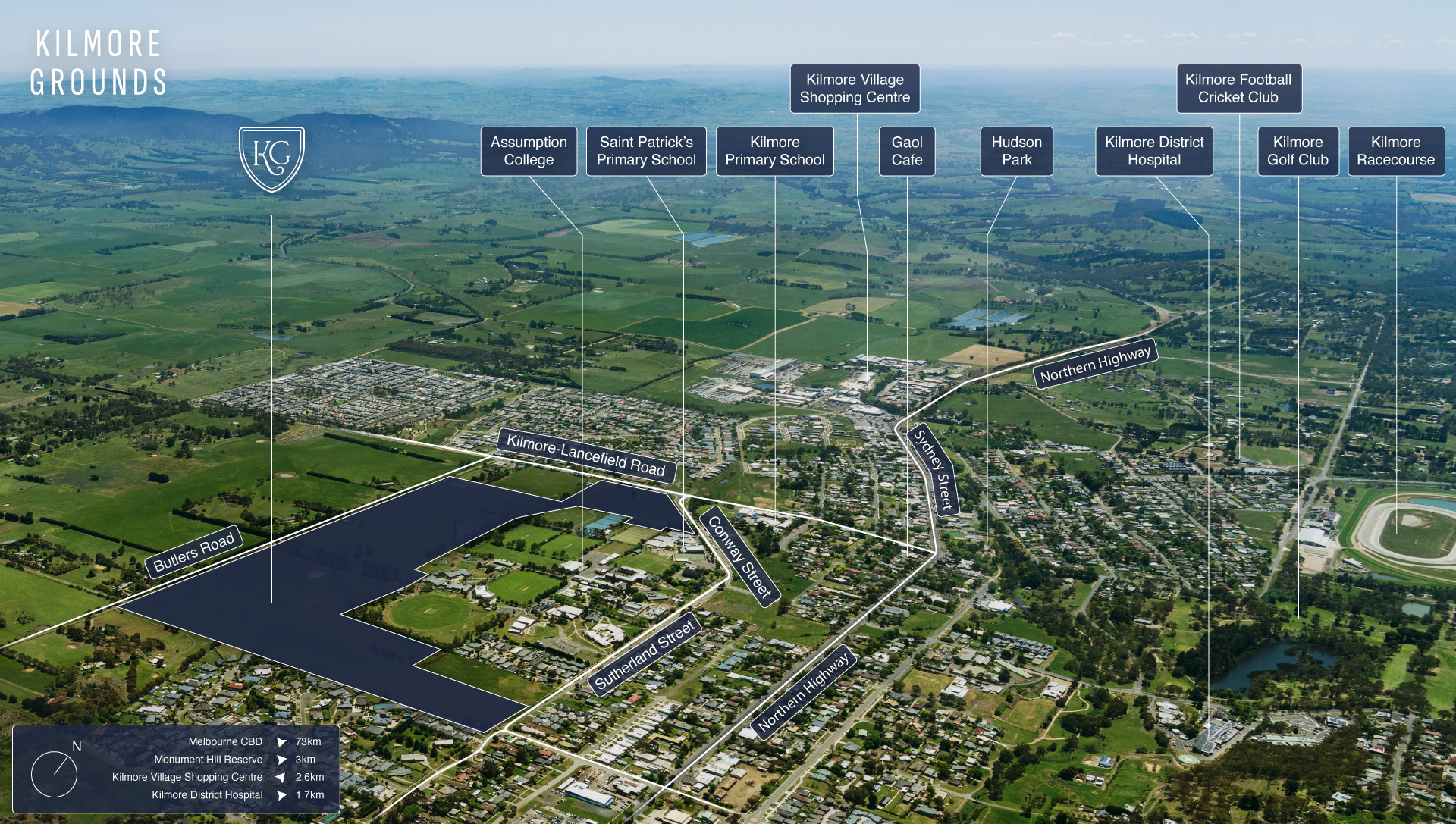 Kilmore Grounds Estate - Kilmore Aerial
