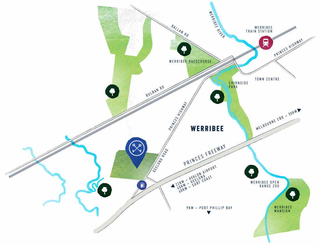 King's Leigh Werribee Location map