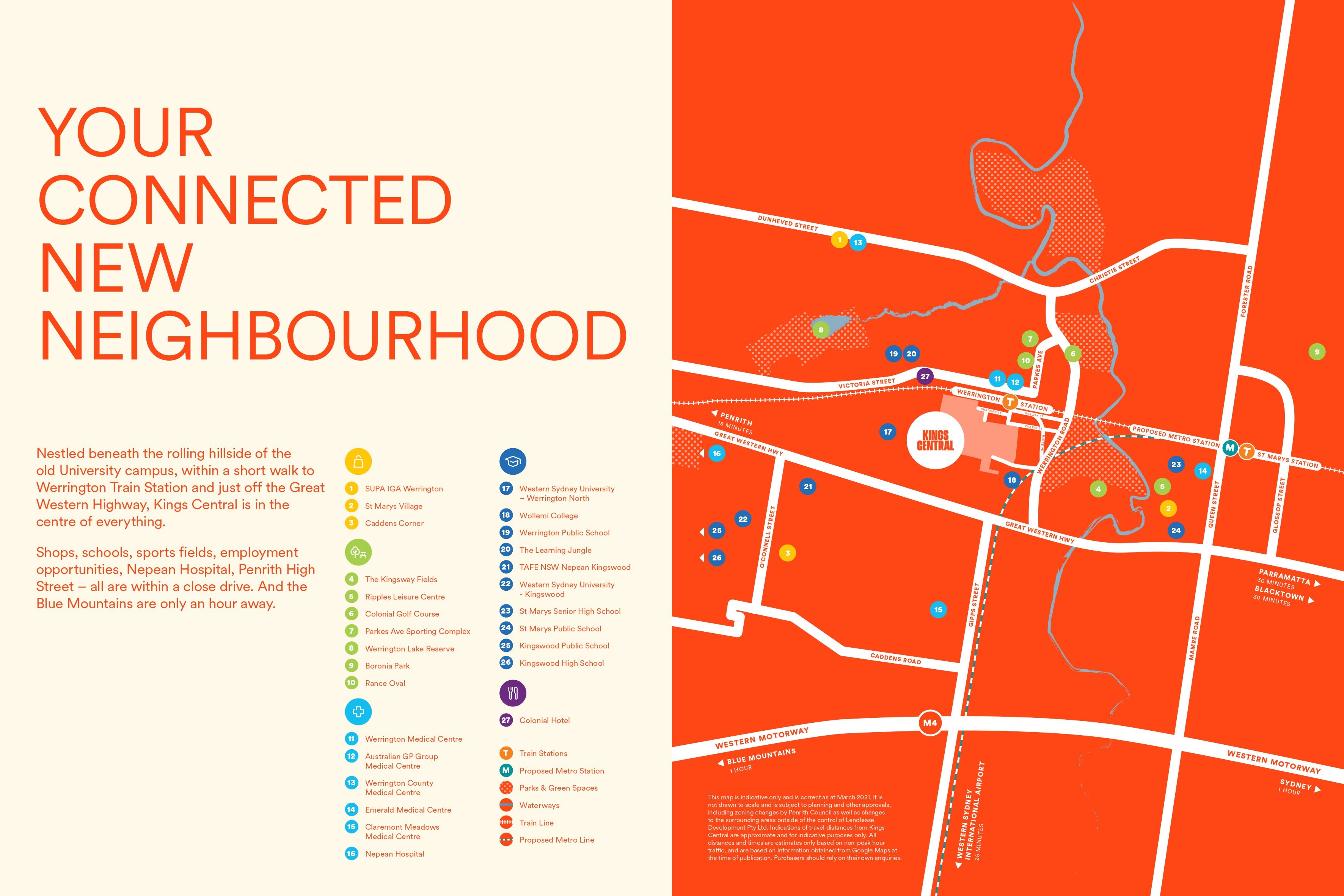 Kings Central Estate - Werrington Location Map