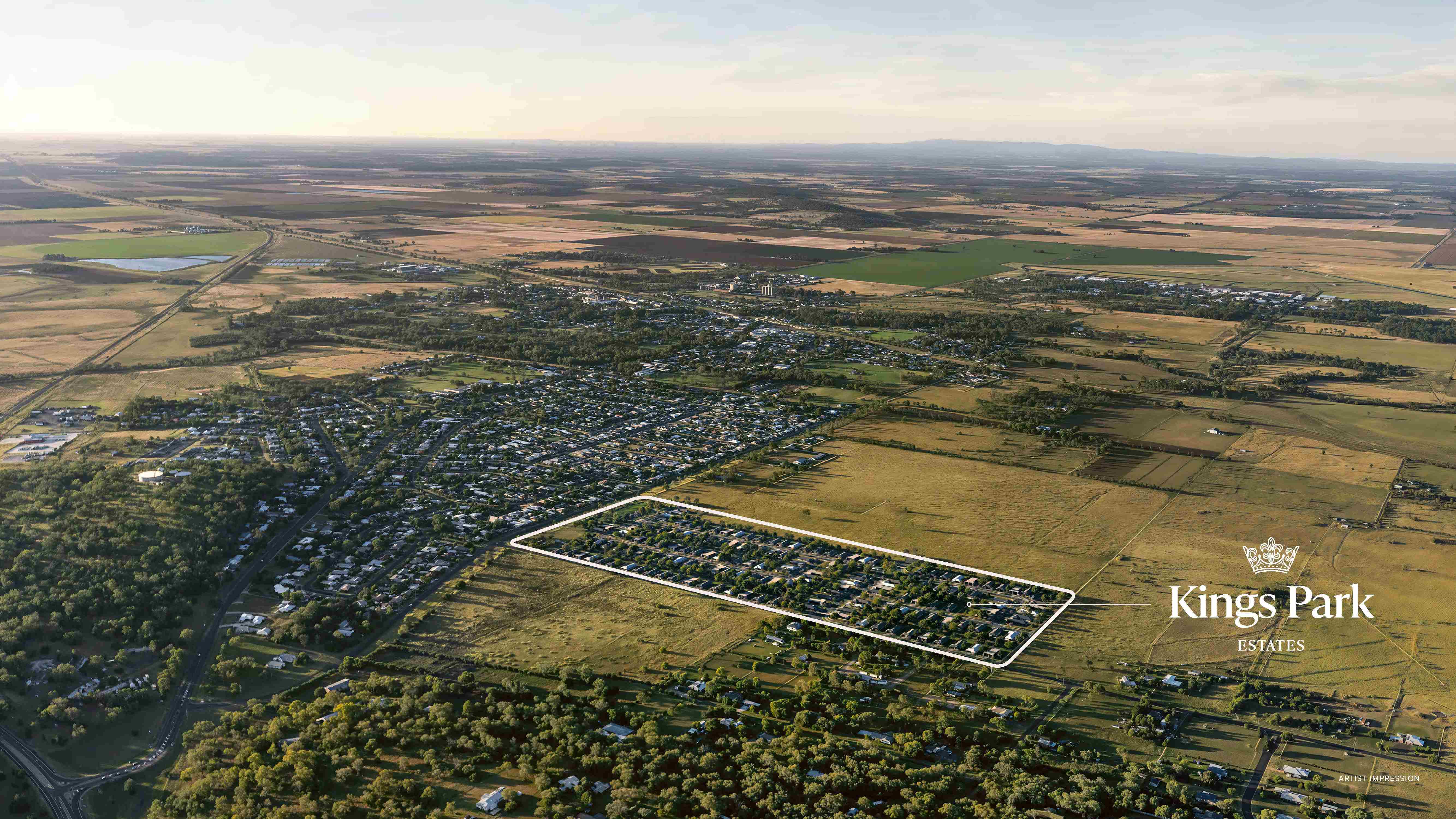 Kings Park Estate - Oakey Aerial