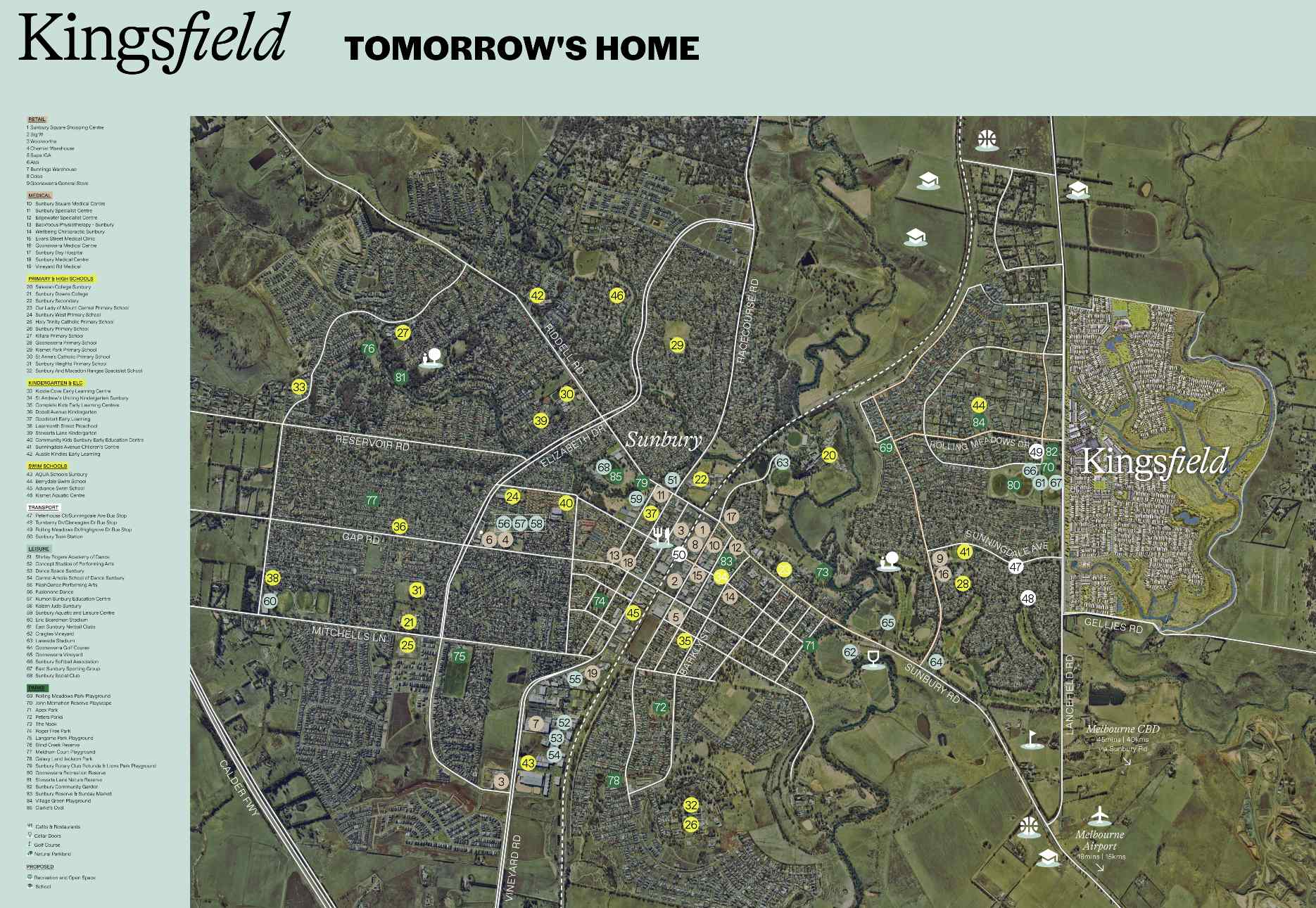 Kingsfield Estate - Sunbury Aerial