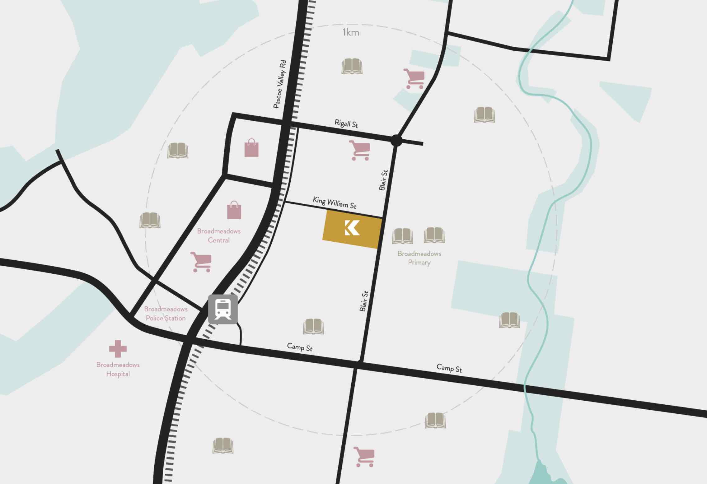 Kingslea Estate - Broadmeadows Location m Location Map