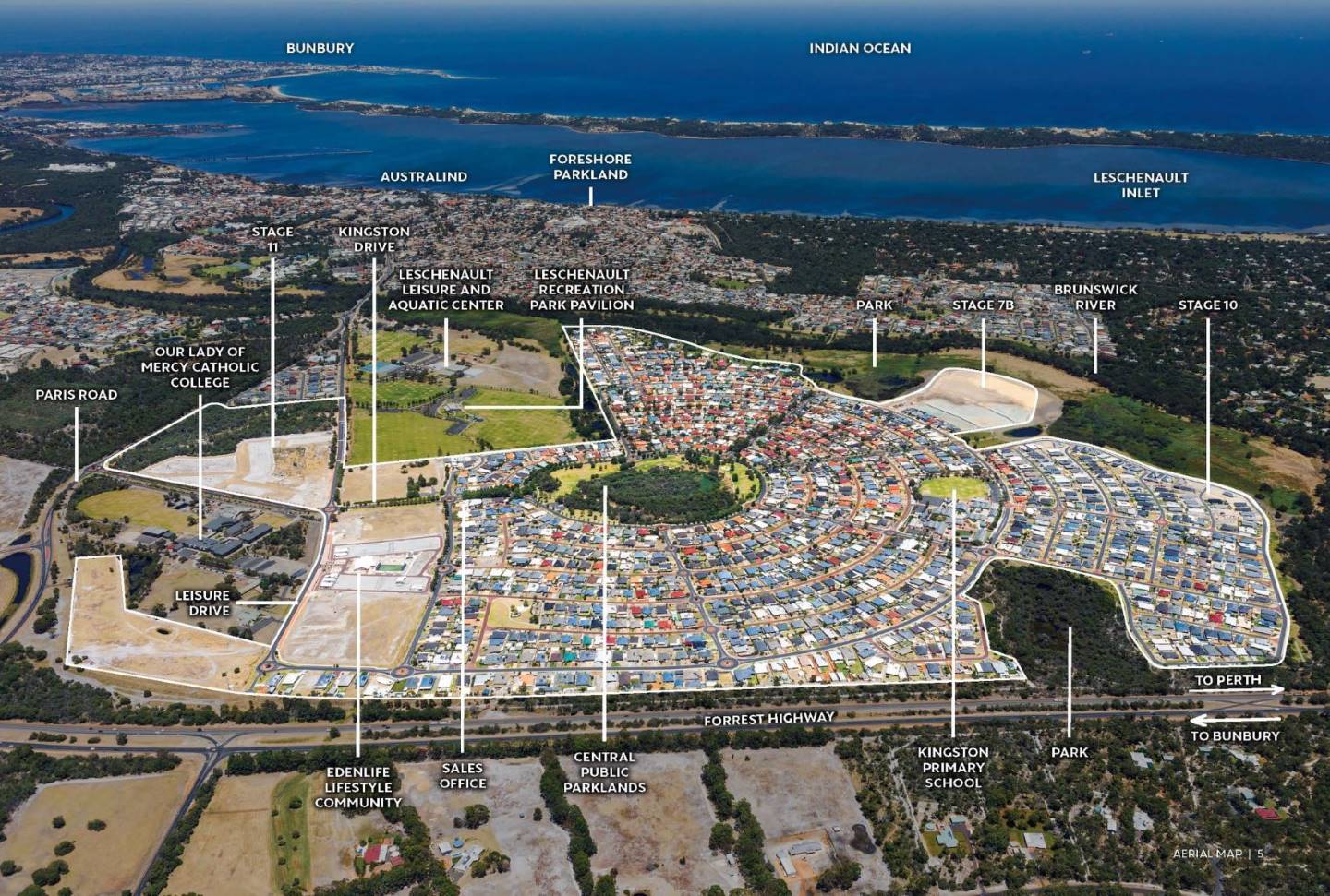 Kingston Estate - Australind Aerial