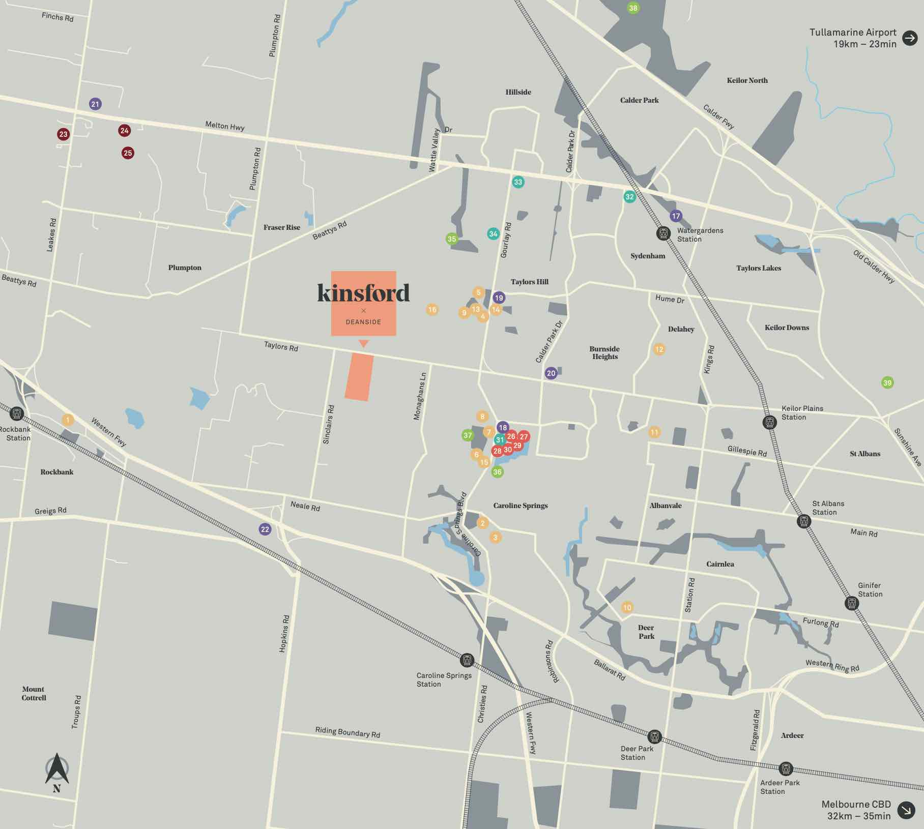 Kinsford Deanside Location map