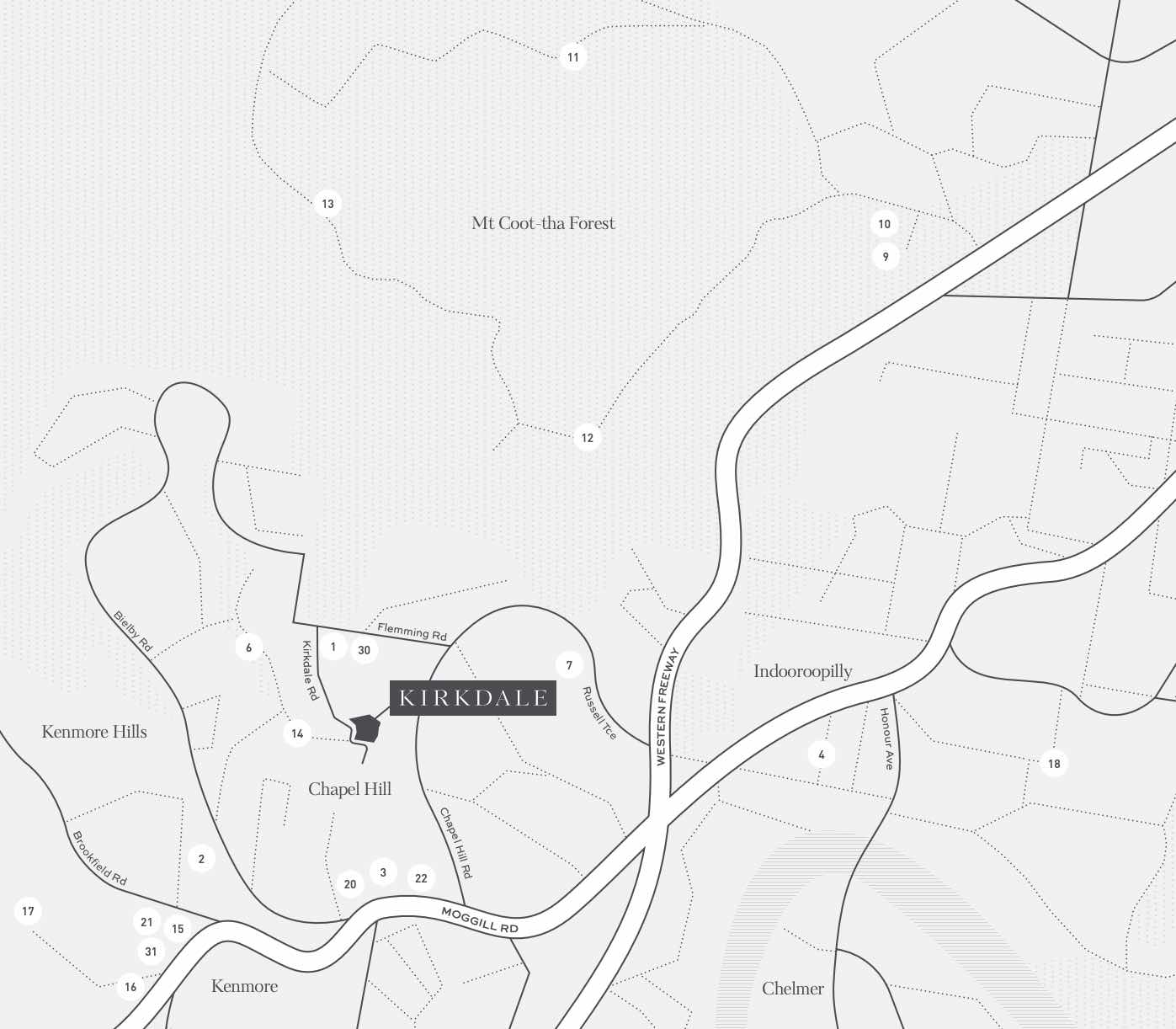 Kirkdale Residences Estate - Chapel Hill Location map