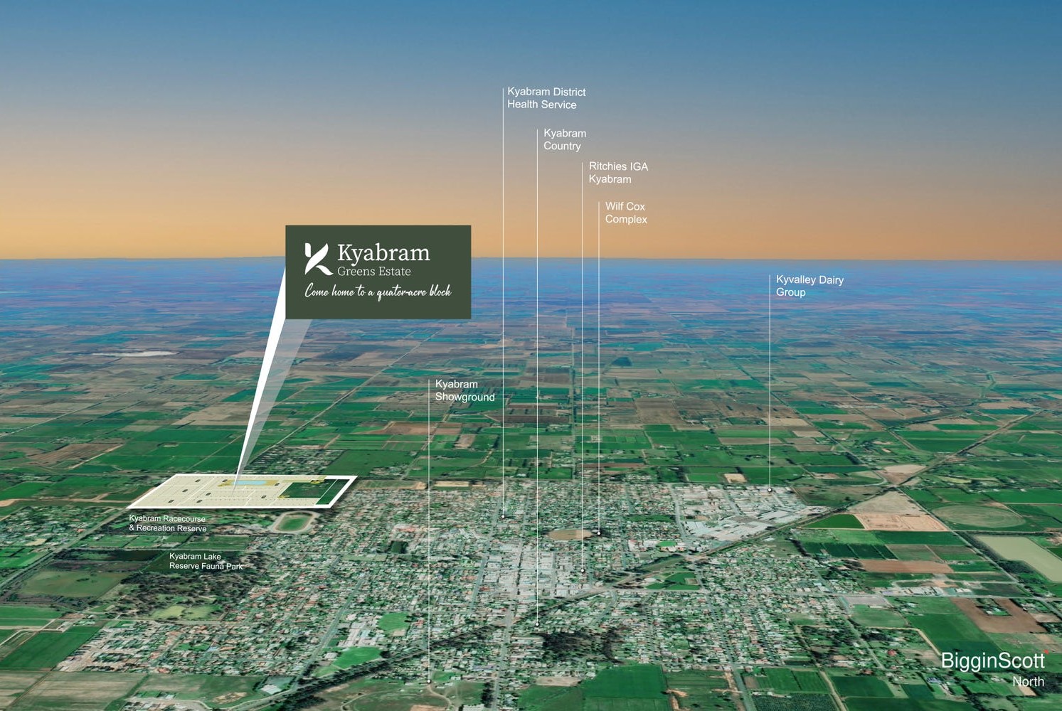 Kyabram Greens Estate - Kyabram Aerial
