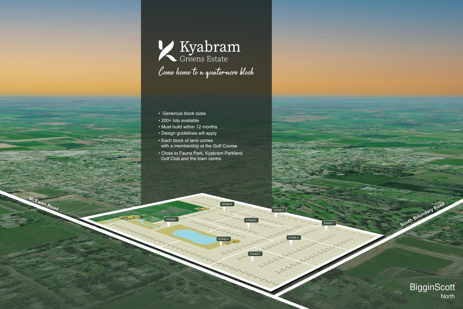 Kyabram Greens Estate - Kyabram Aerial