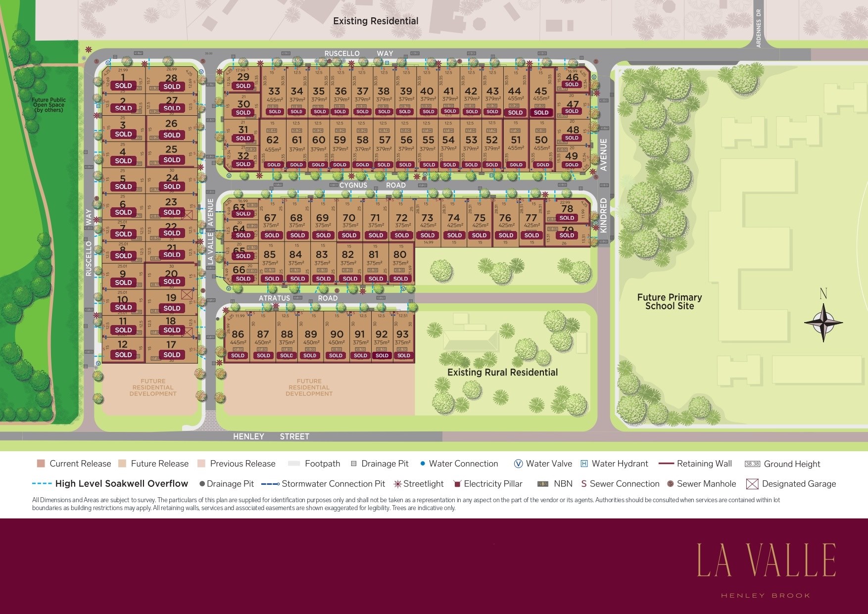 La Valle Estate - Henley Brook Release Map