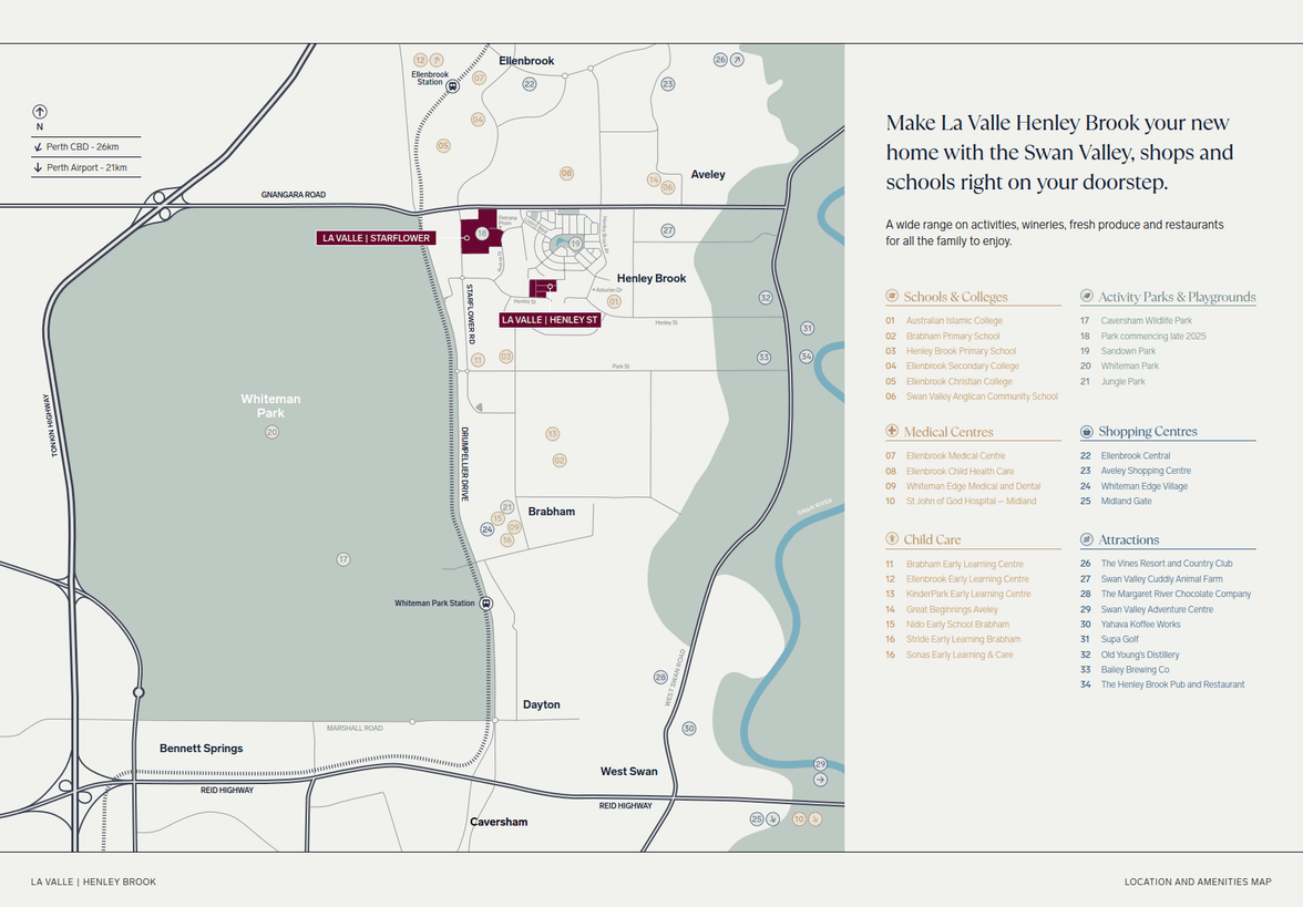 La Valle Estate - Henley Brook Location Map