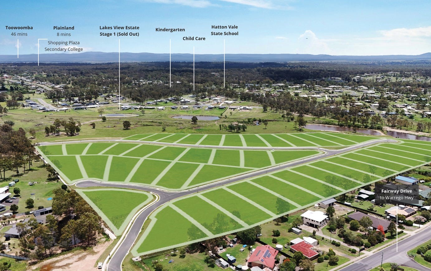 Lakes View Estate - Hatton V Aerial