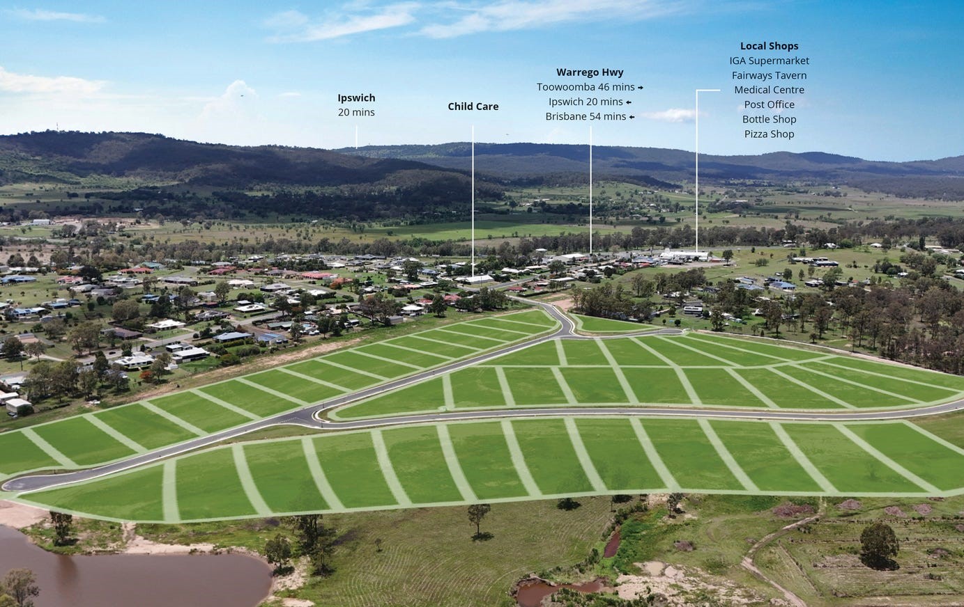 Lakes View Estate - Hatton V Aerial