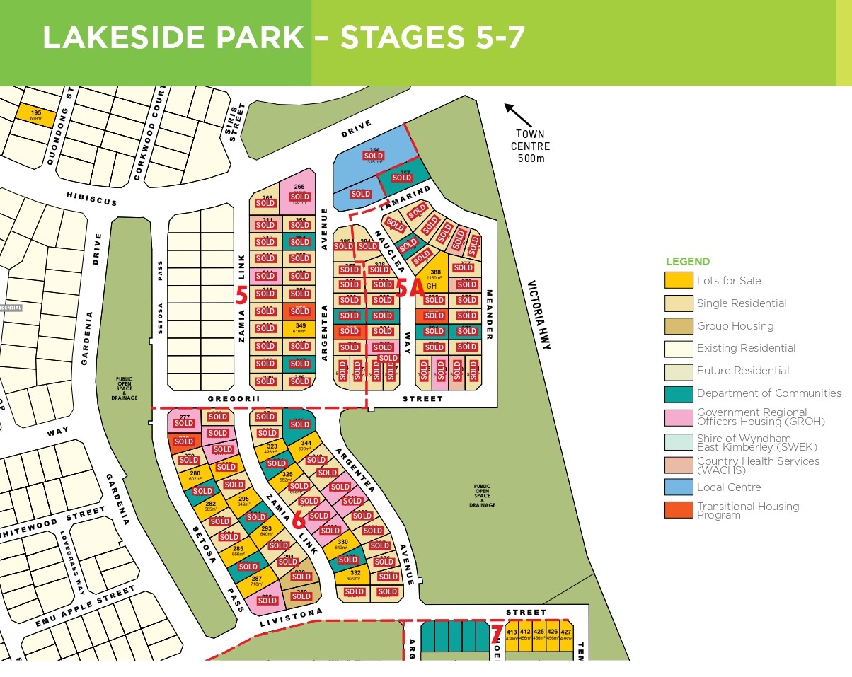 Lakeside Park Estate - Kununurra Release Map