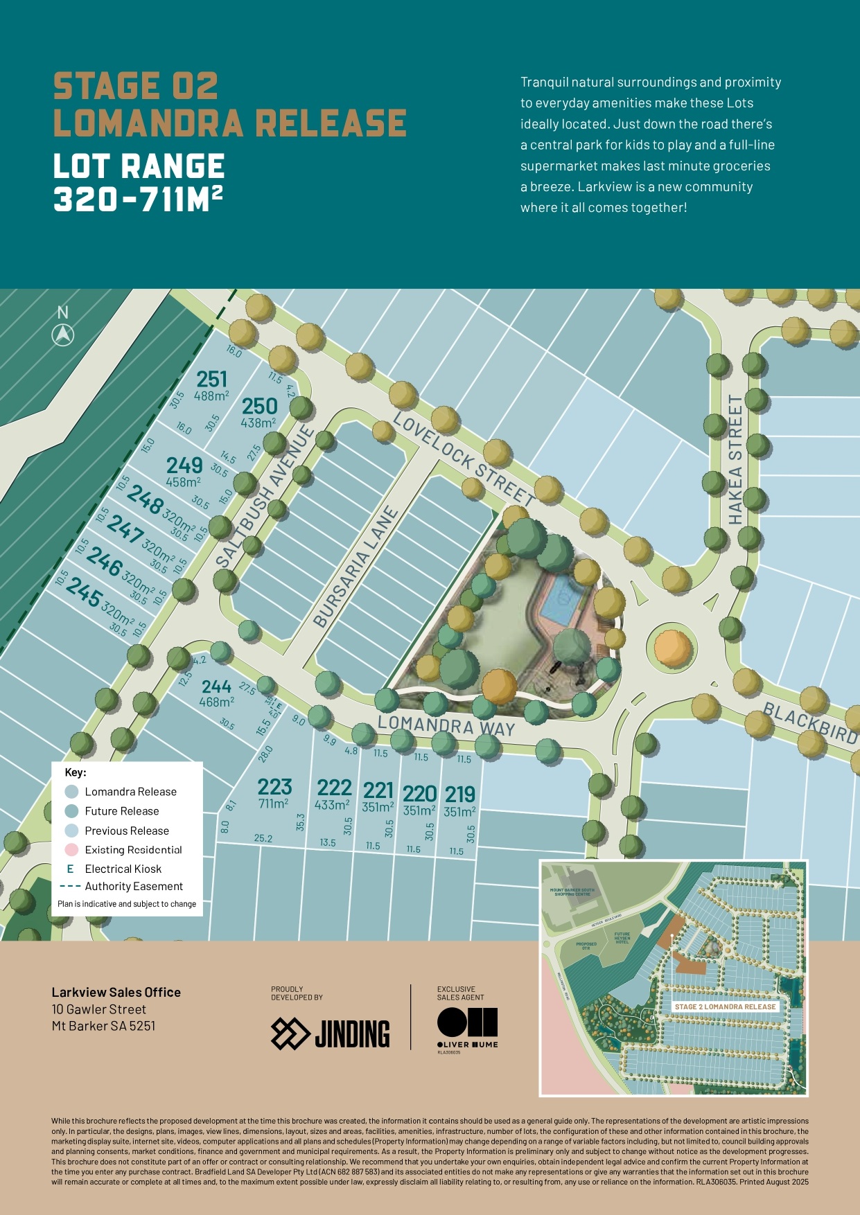 Larkview Estate - Mount Barker Release Map