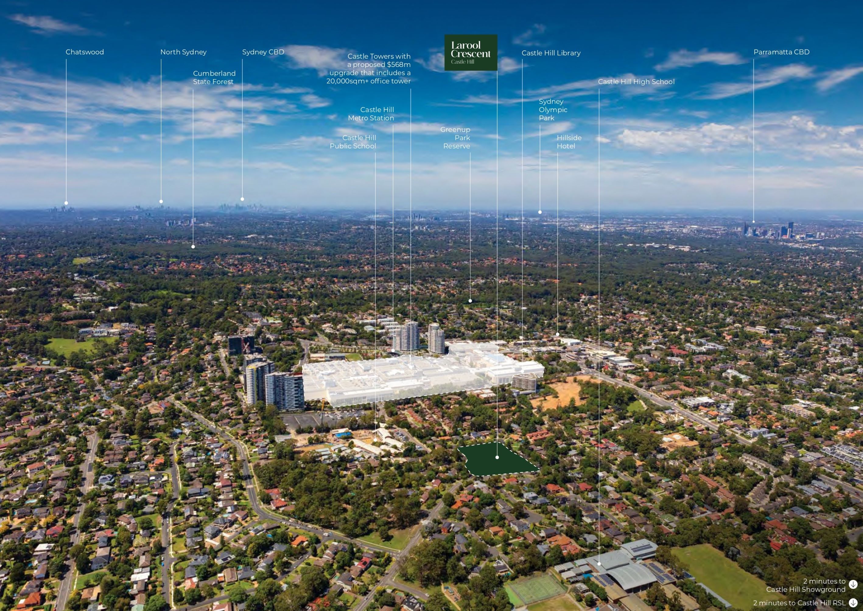 Larool Crescent Estate - Castle Hill Aerial