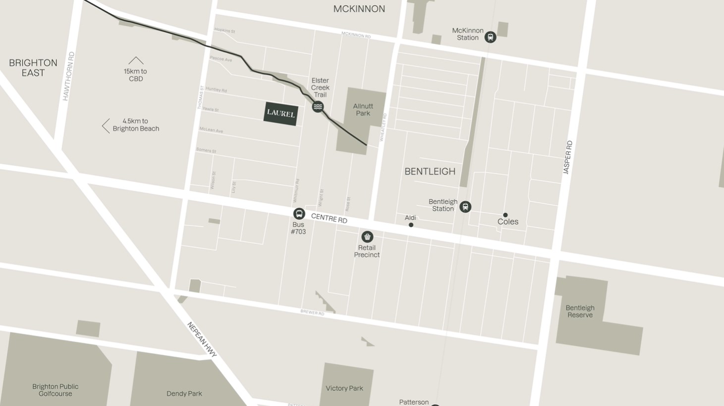 Laurel Estate - Bentleigh Location Map