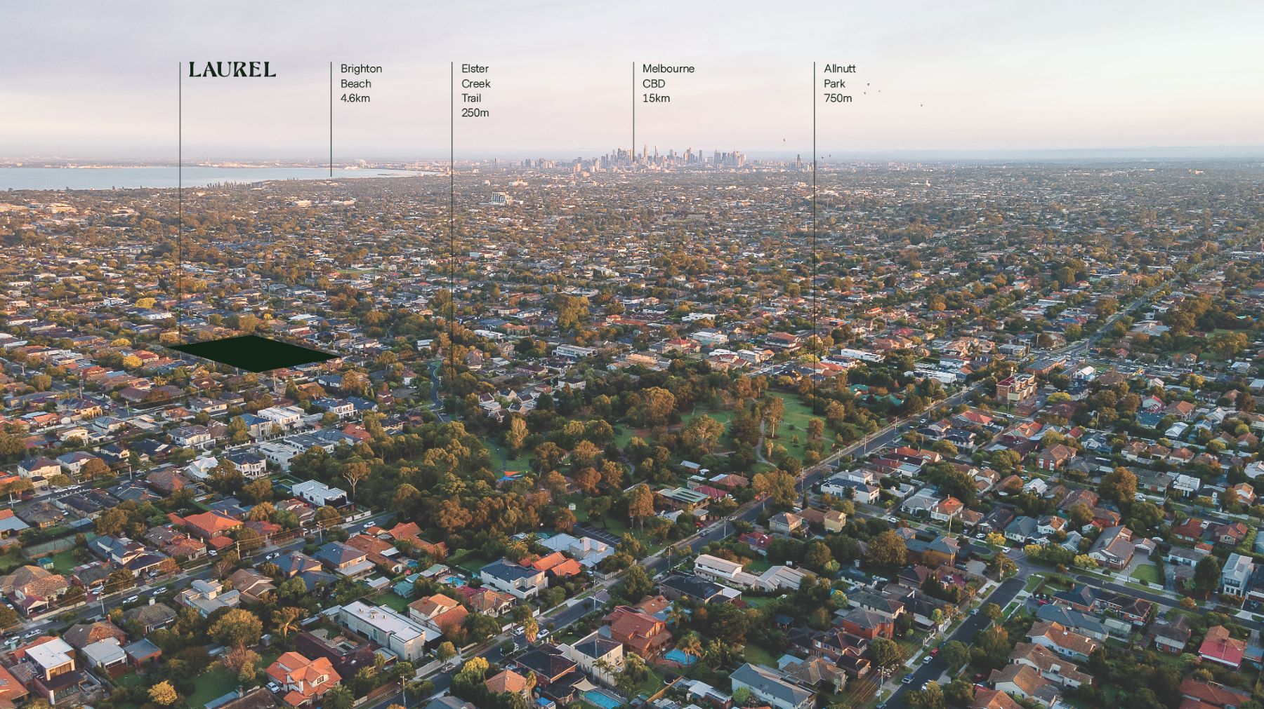 Laurel Townhomes - Bentleigh Aerial