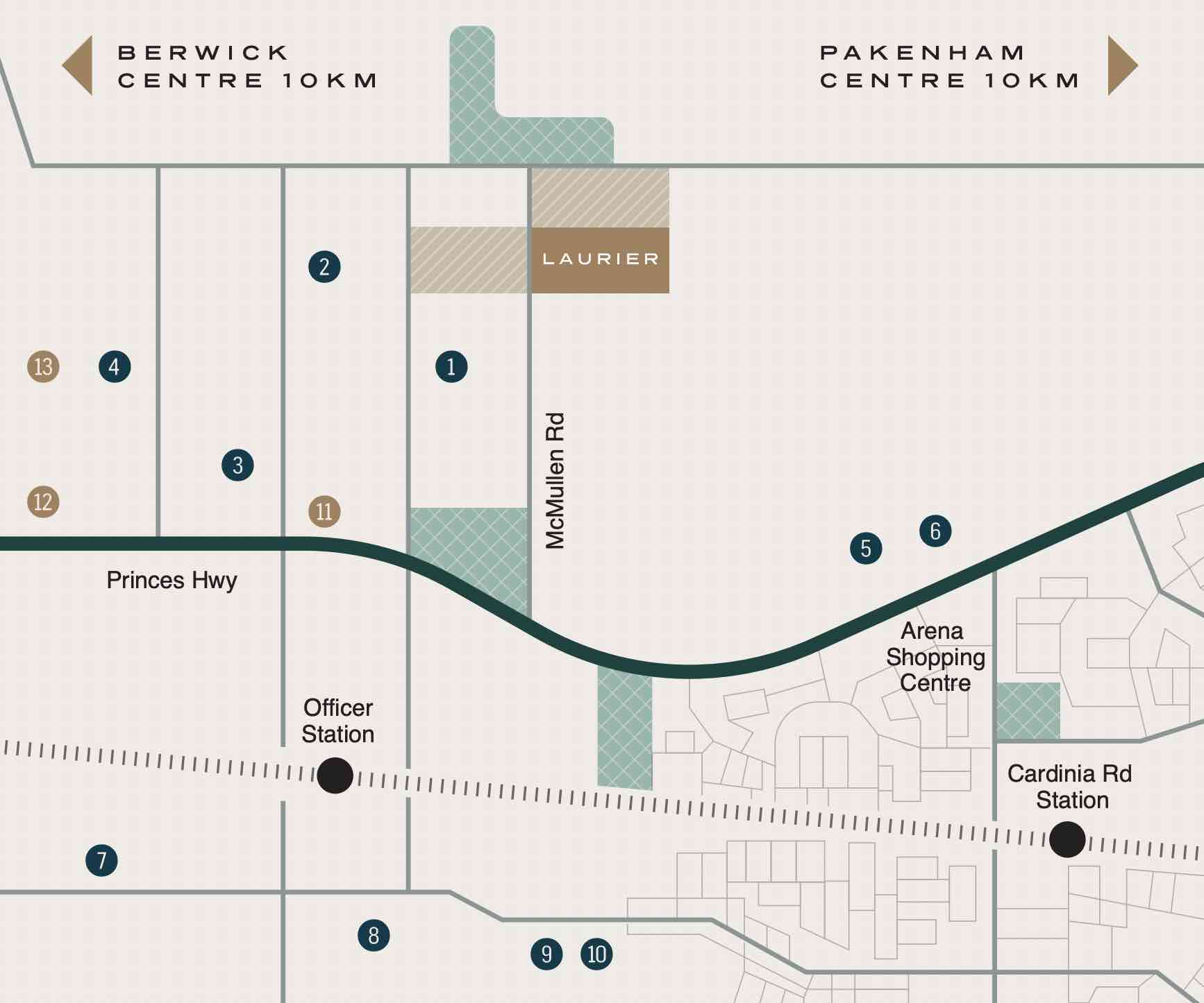 Laurier Estate - Officer Location map