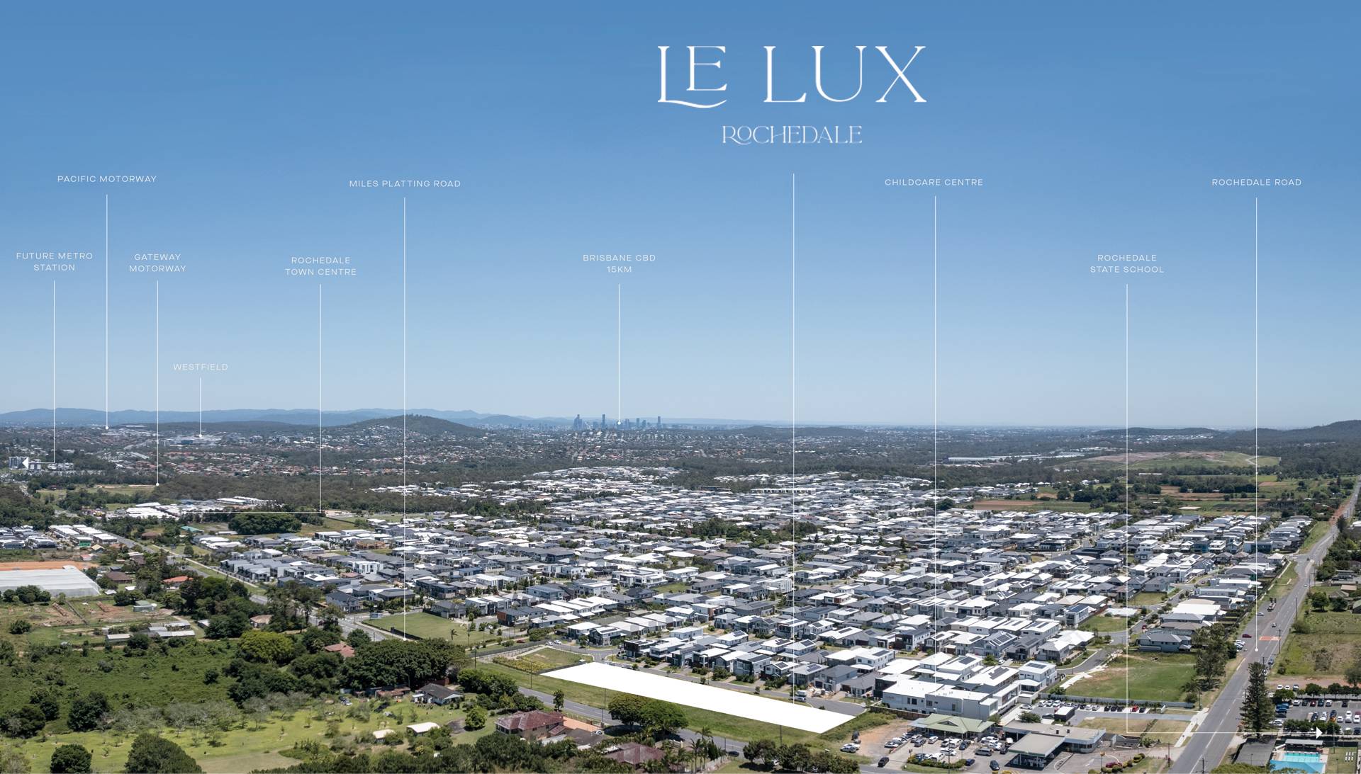 Le Lux Townhomes - Rochedale Aerial